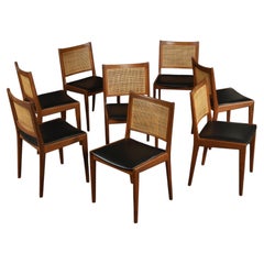 Set of Eight Karl Erik Ekselius for J.O. Carlsson Caned Teak Dining Chairs