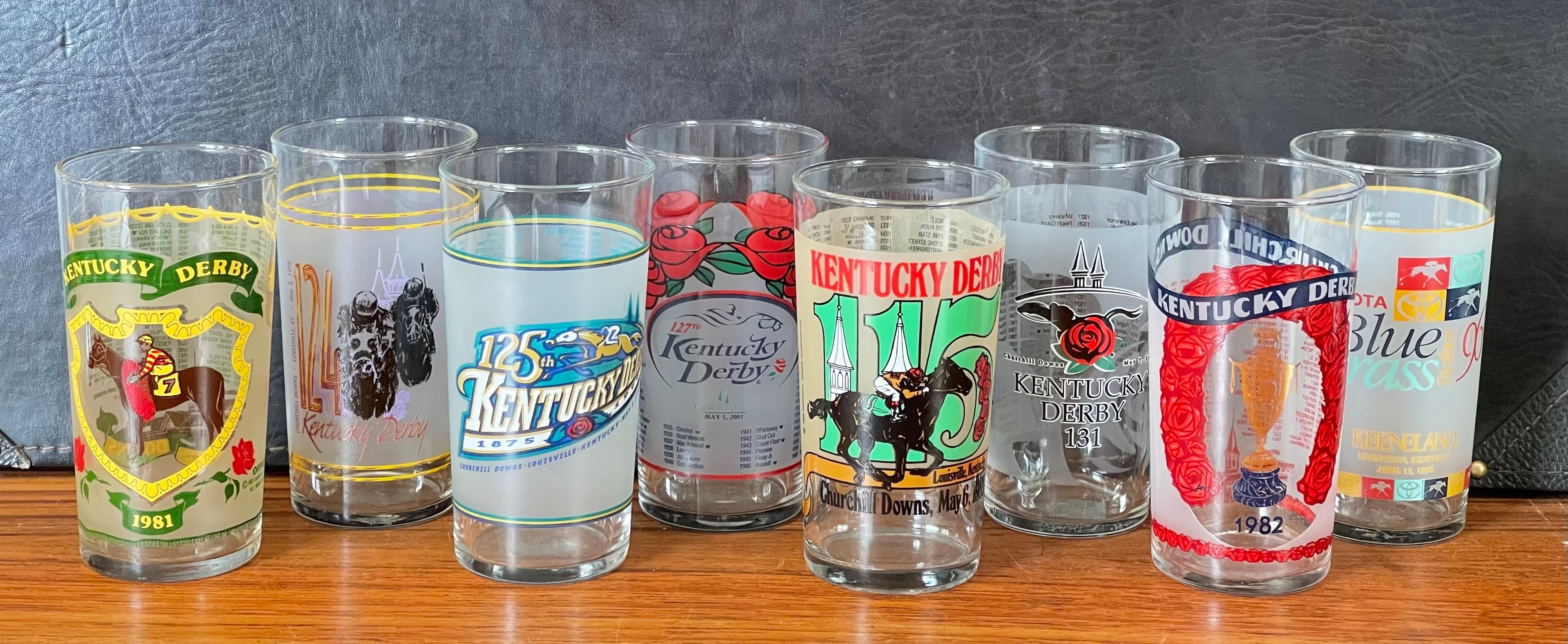 Set of Eight Kentucky Derby Official Mint Julep Glasses For Sale 4