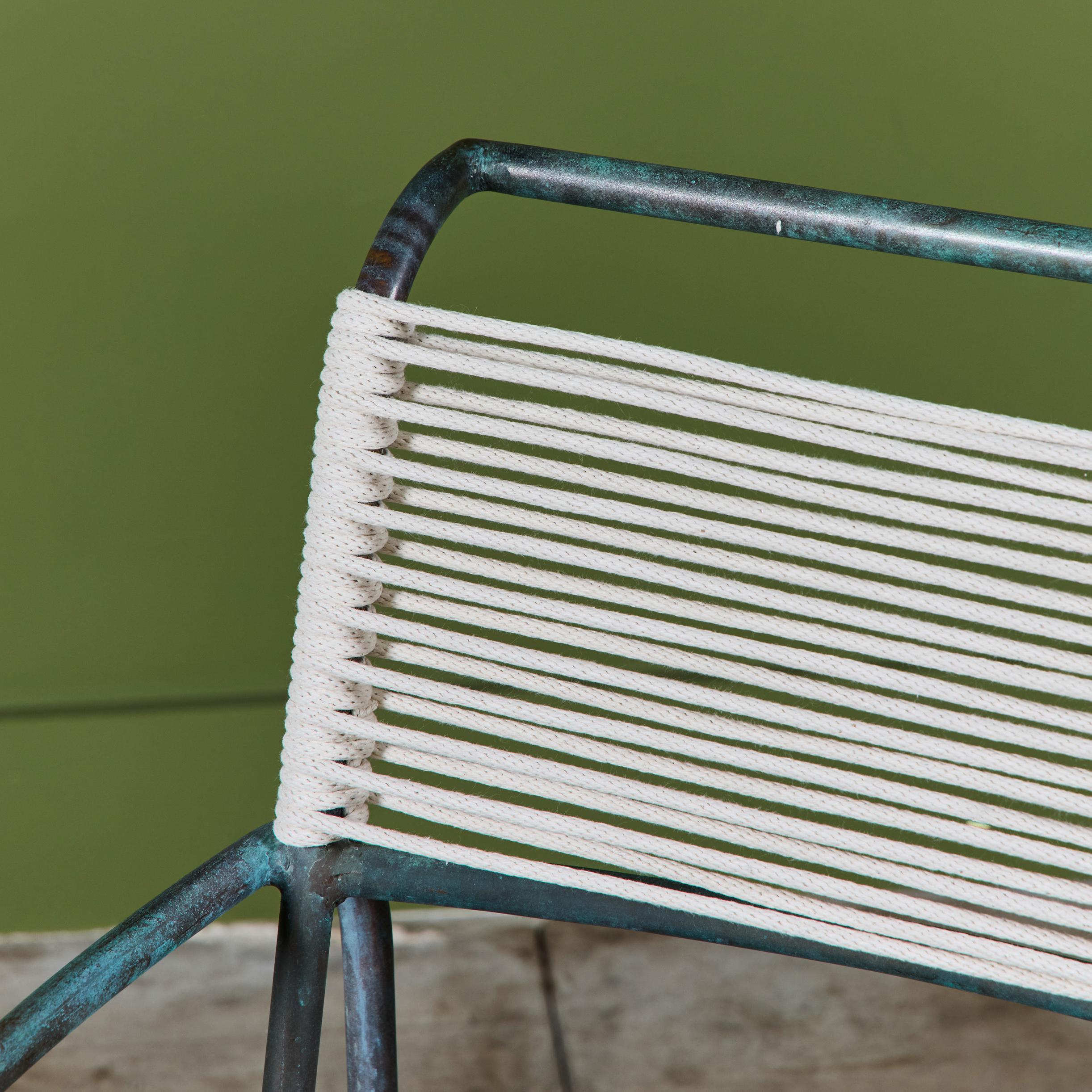 Set of Eight Kipp Stewart Bronze Patio Dining Armchairs for Terra For Sale 4