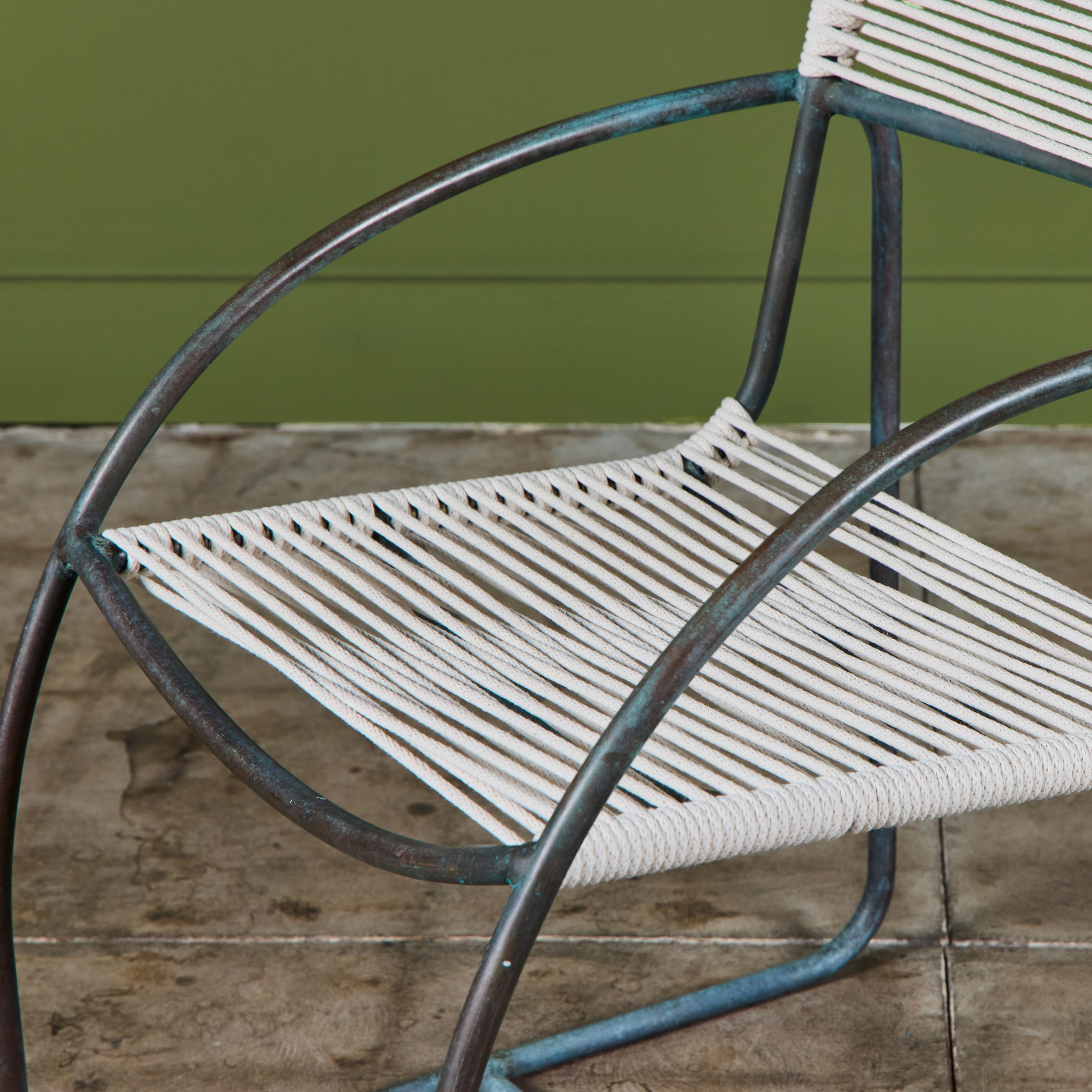 Set of Eight Kipp Stewart Bronze Patio Dining Armchairs for Terra For Sale 8