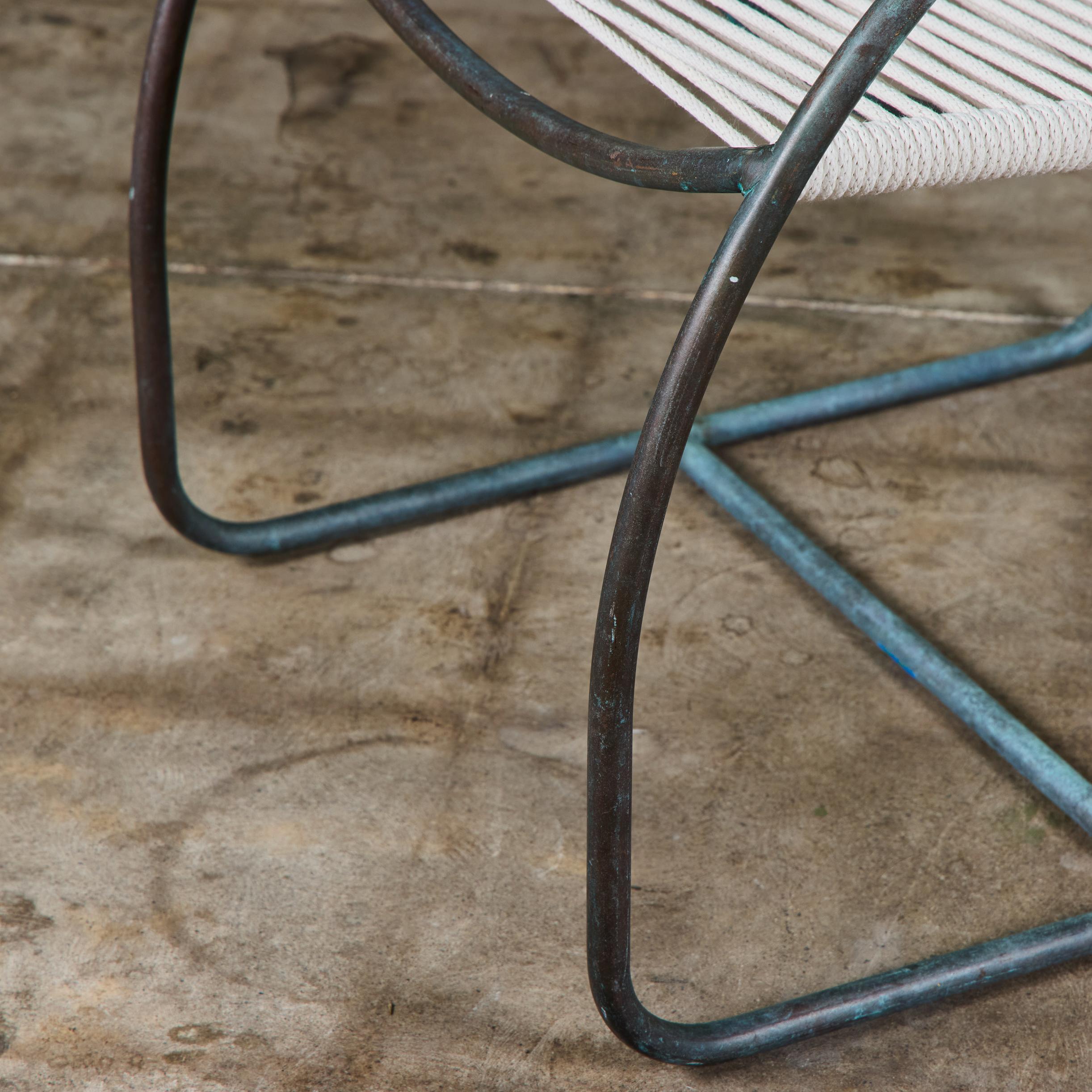 Set of Eight Kipp Stewart Bronze Patio Dining Armchairs for Terra For Sale 9