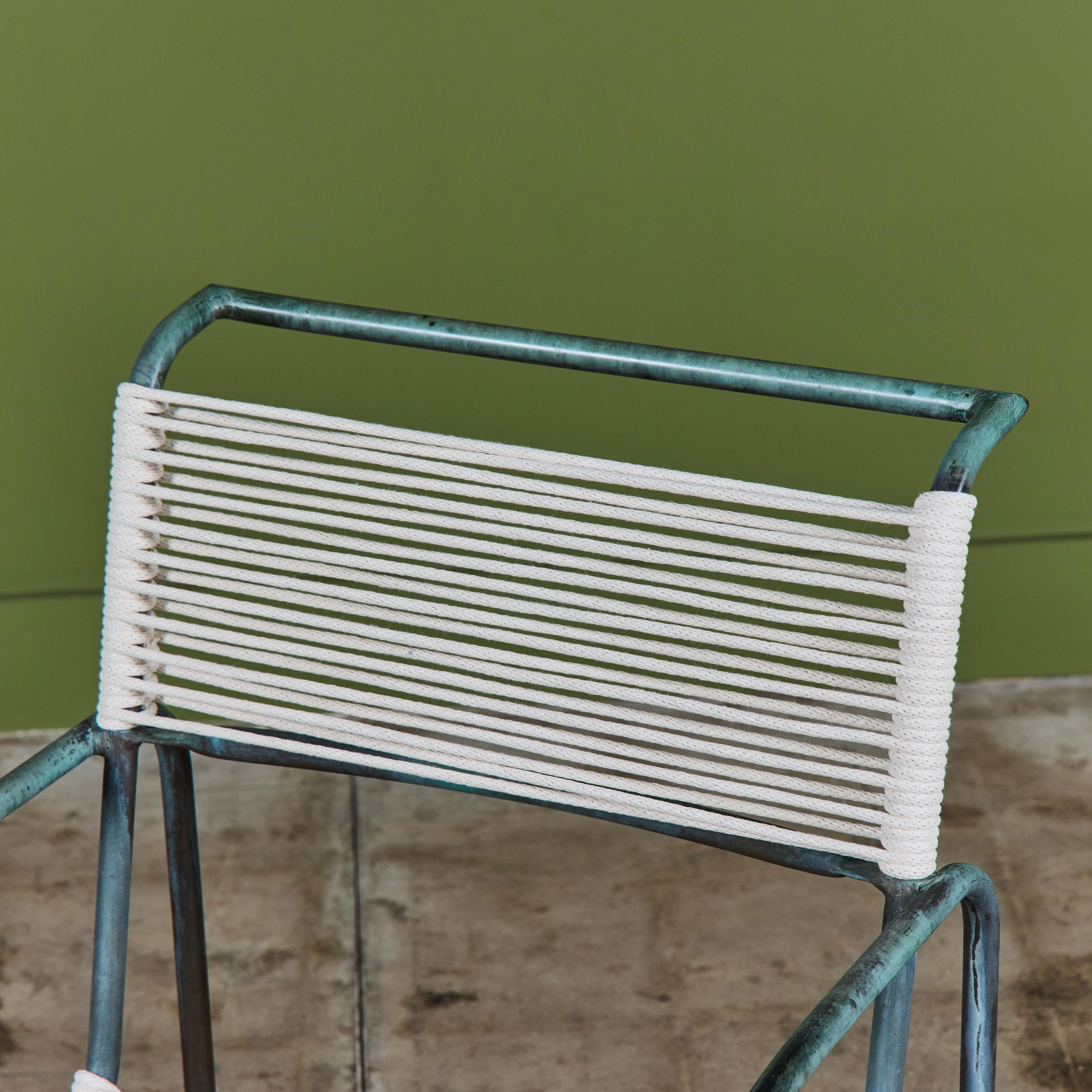 Set of Eight Kipp Stewart Bronze Patio Dining Armchairs for Terra For Sale 12
