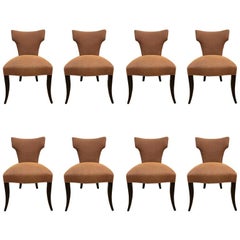 Set of Eight Klismos Style Dining Chairs