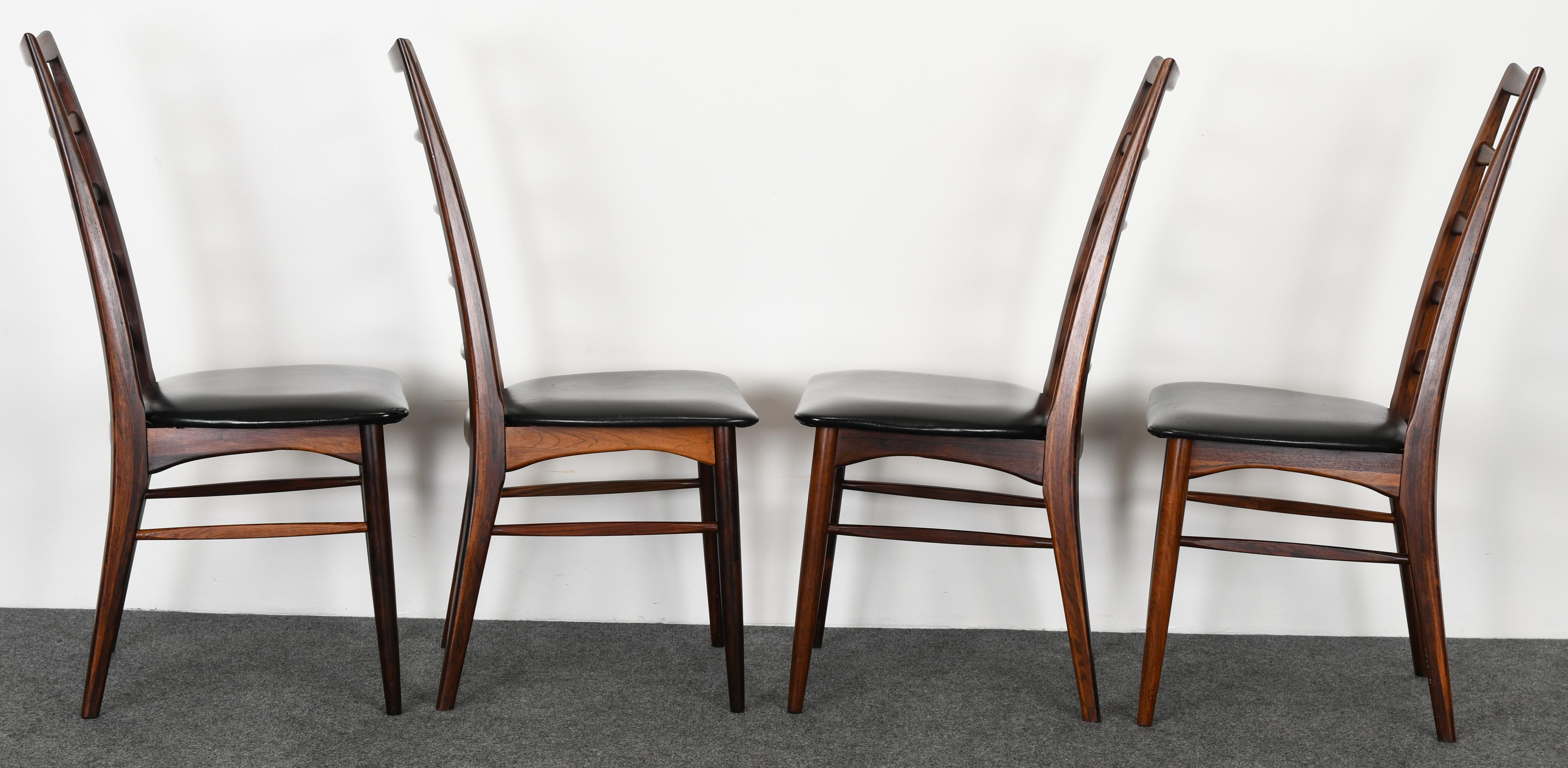 Mid-20th Century Set of Eight Koefoeds Hornslet Rosewood Dining Chairs, 1950s