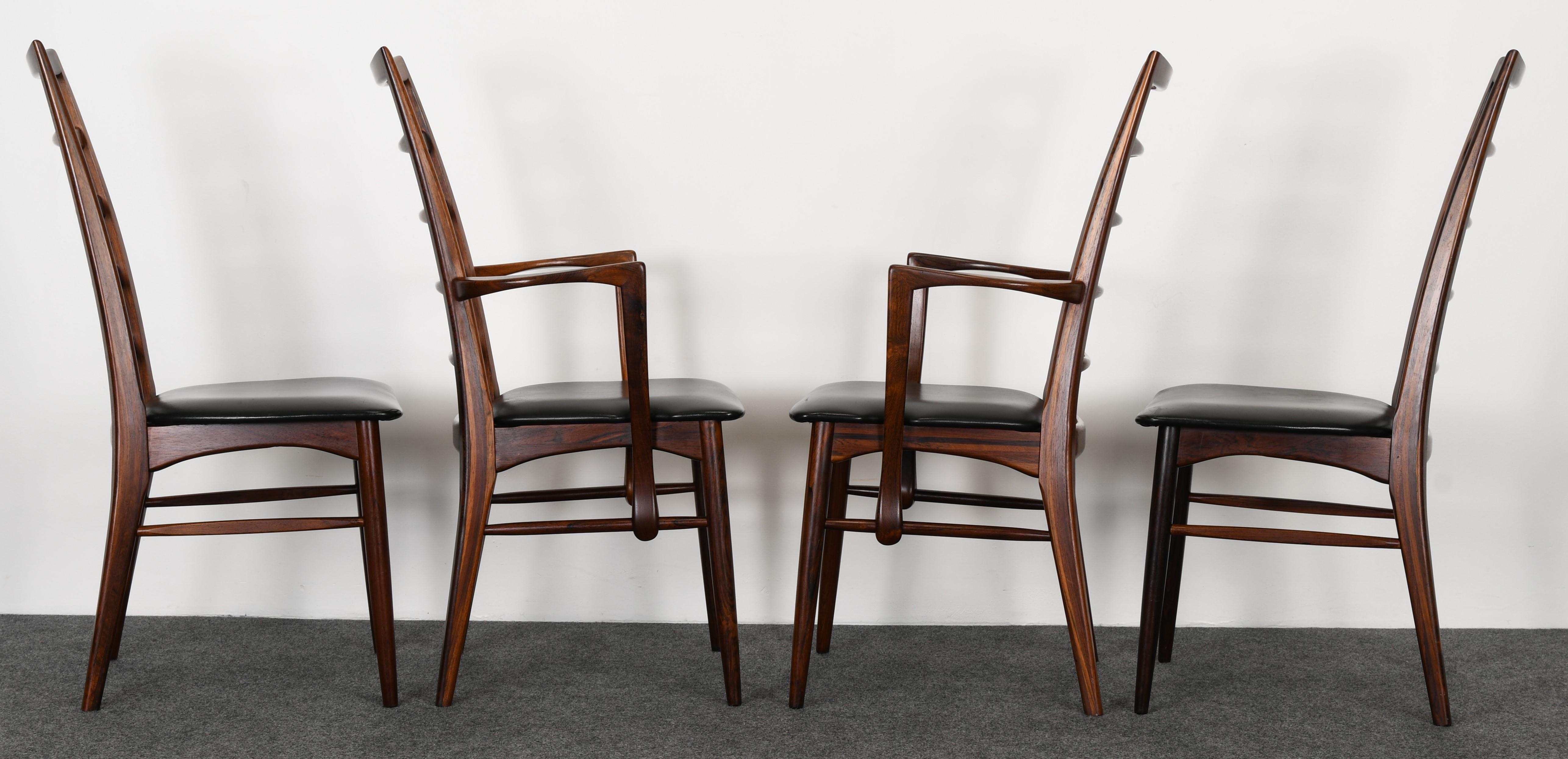 Set of Eight Koefoeds Hornslet Rosewood Dining Chairs, 1950s 1
