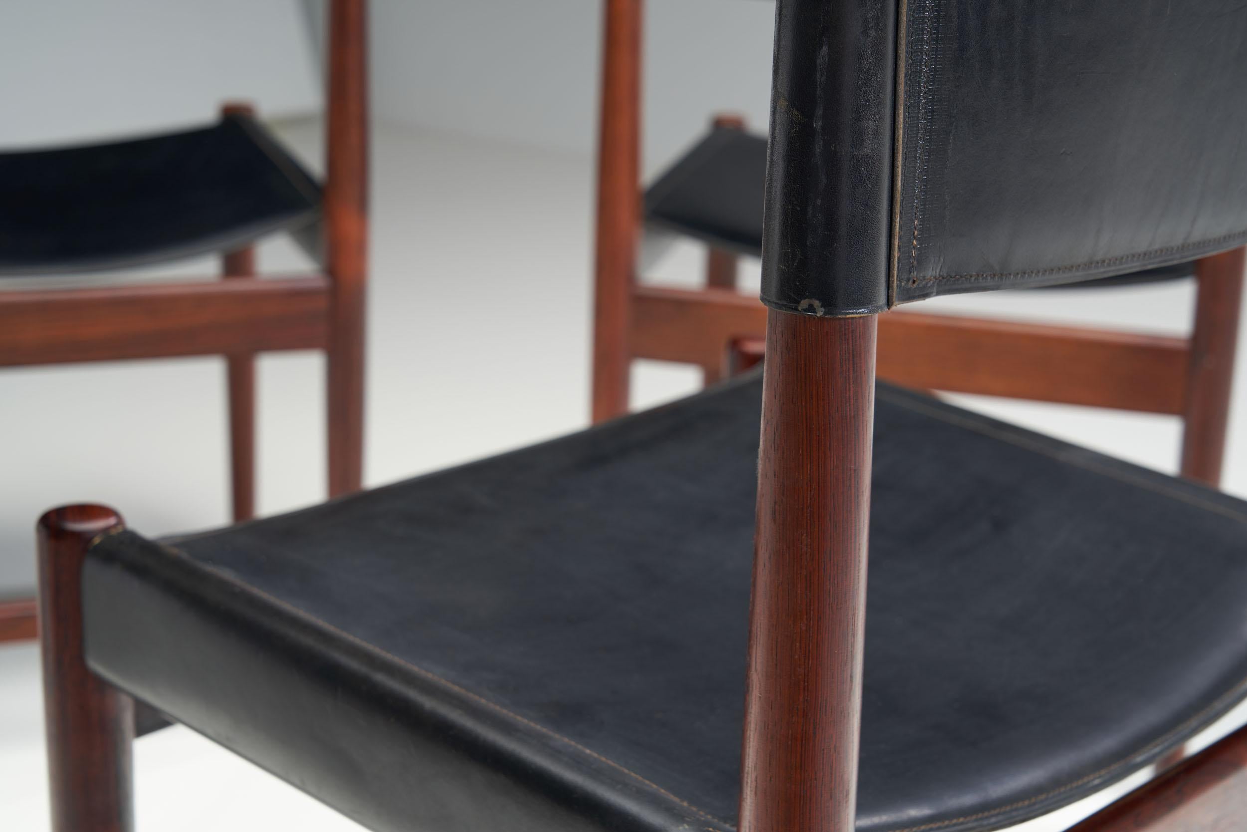 Mid-20th Century Set of Eight Kurt Østervig Dining Chairs for Sibast, Denmark, 1960s