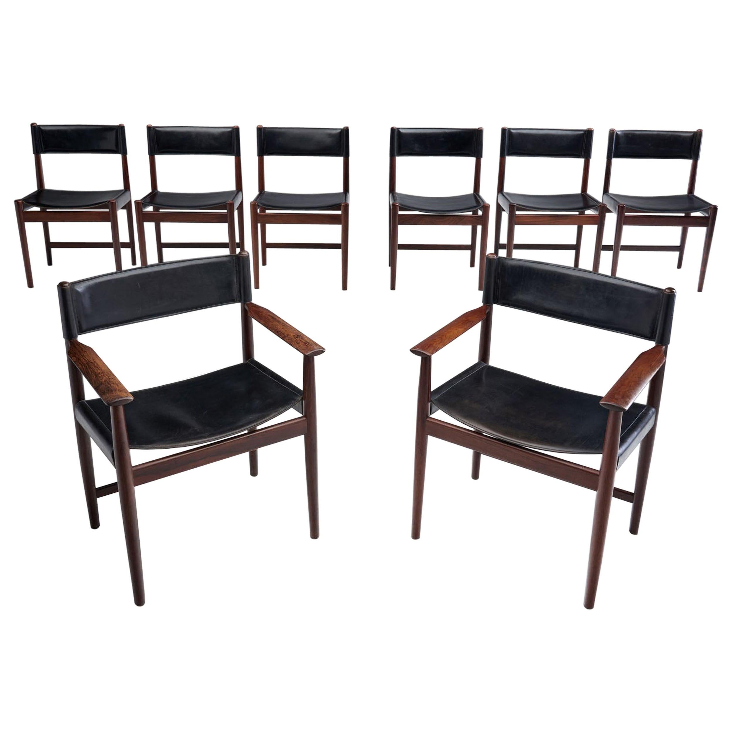 Set of Eight Kurt Østervig Dining Chairs for Sibast, Denmark, 1960s