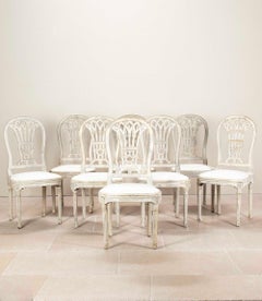 Set of Eight Late 19th Century French Dining Chairs