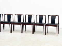 set of eight Leather Casala dining chairs