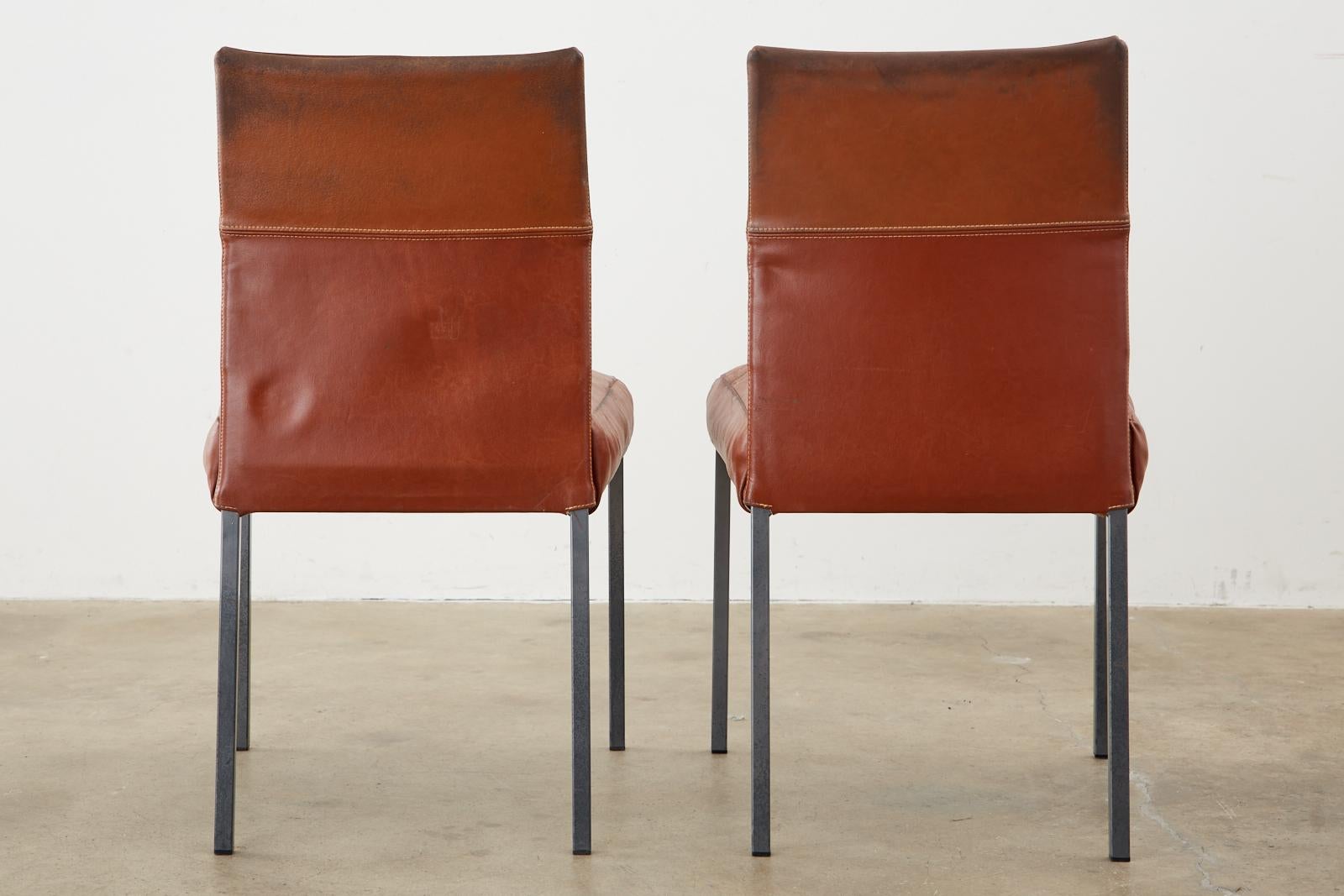 Set of Eight Leather Chairs by Karl-Friedrich Forster 10