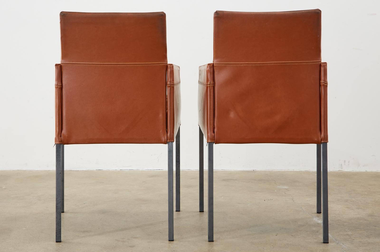20th Century Set of Eight Leather Chairs by Karl-Friedrich Forster