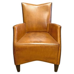 Set of Eight Leather Dining Chairs by Bart van Bekhoven