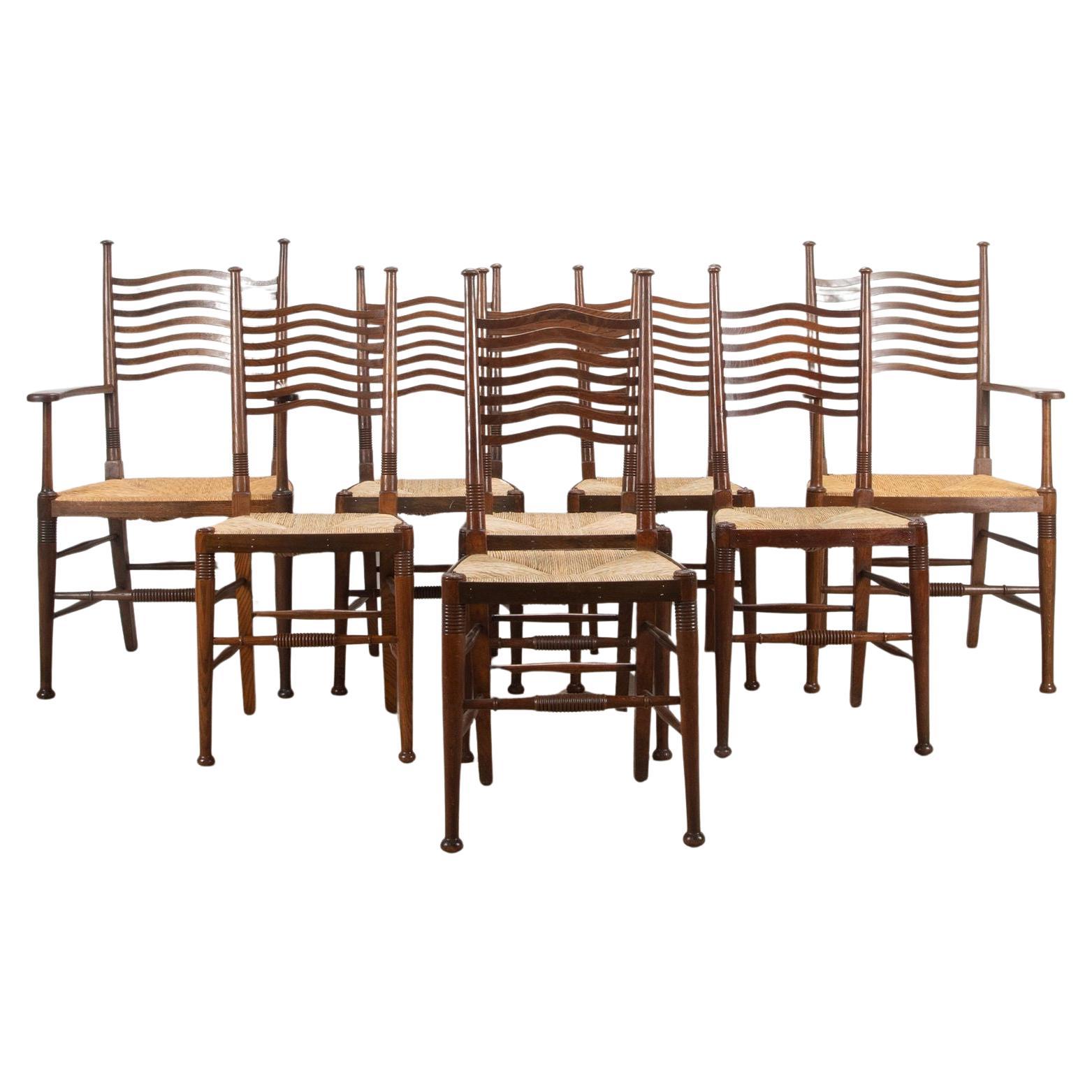 Set of Eight Liberty 
Co. Arts 
Crafts Dining Chairs