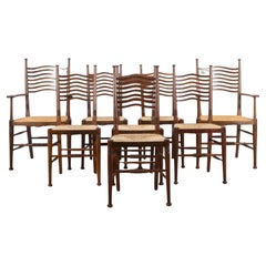 Set of Eight Liberty & Co. Arts & Crafts Dining Chairs