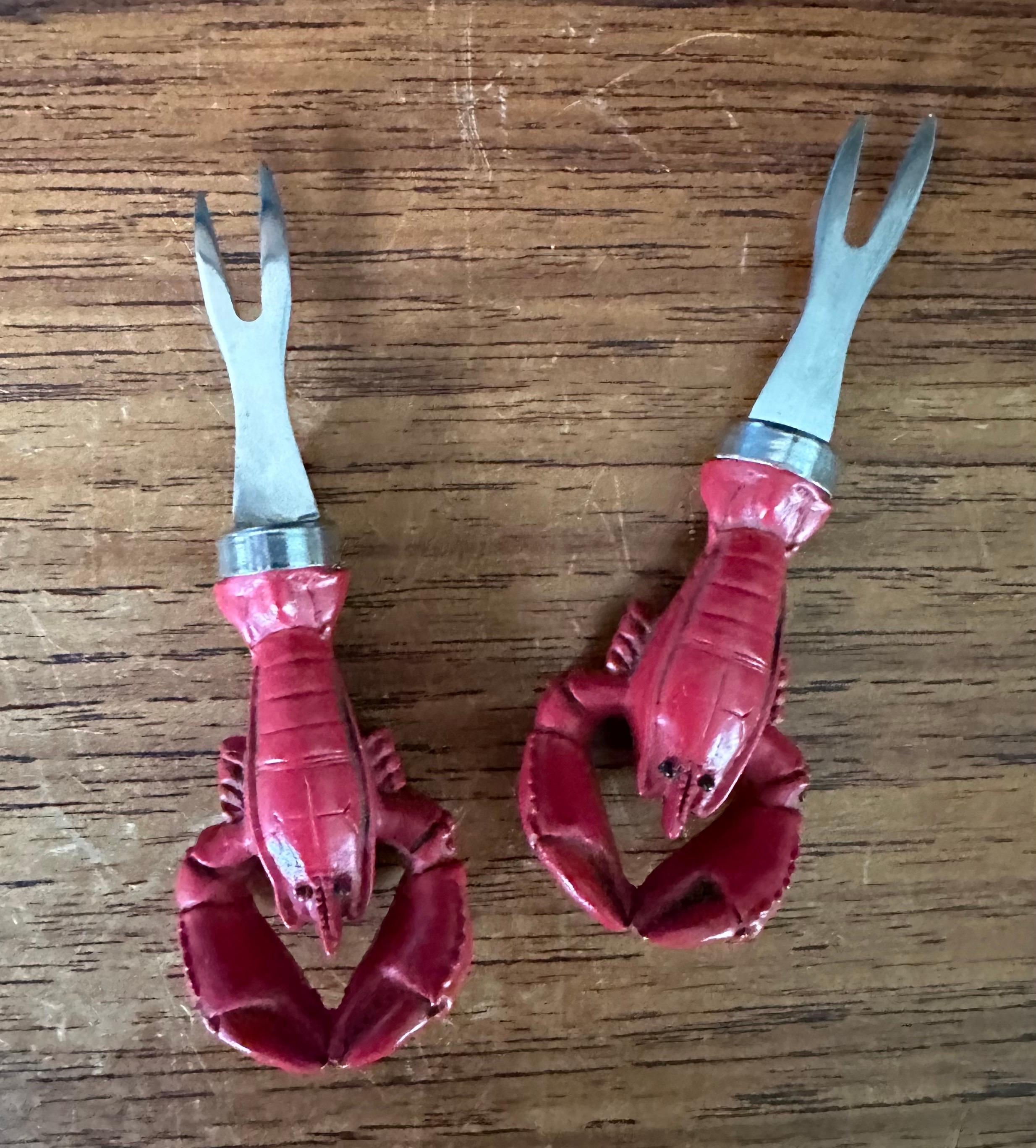 Set di otto forchette per aragosta / conchiglia di pesce in vendita 4
