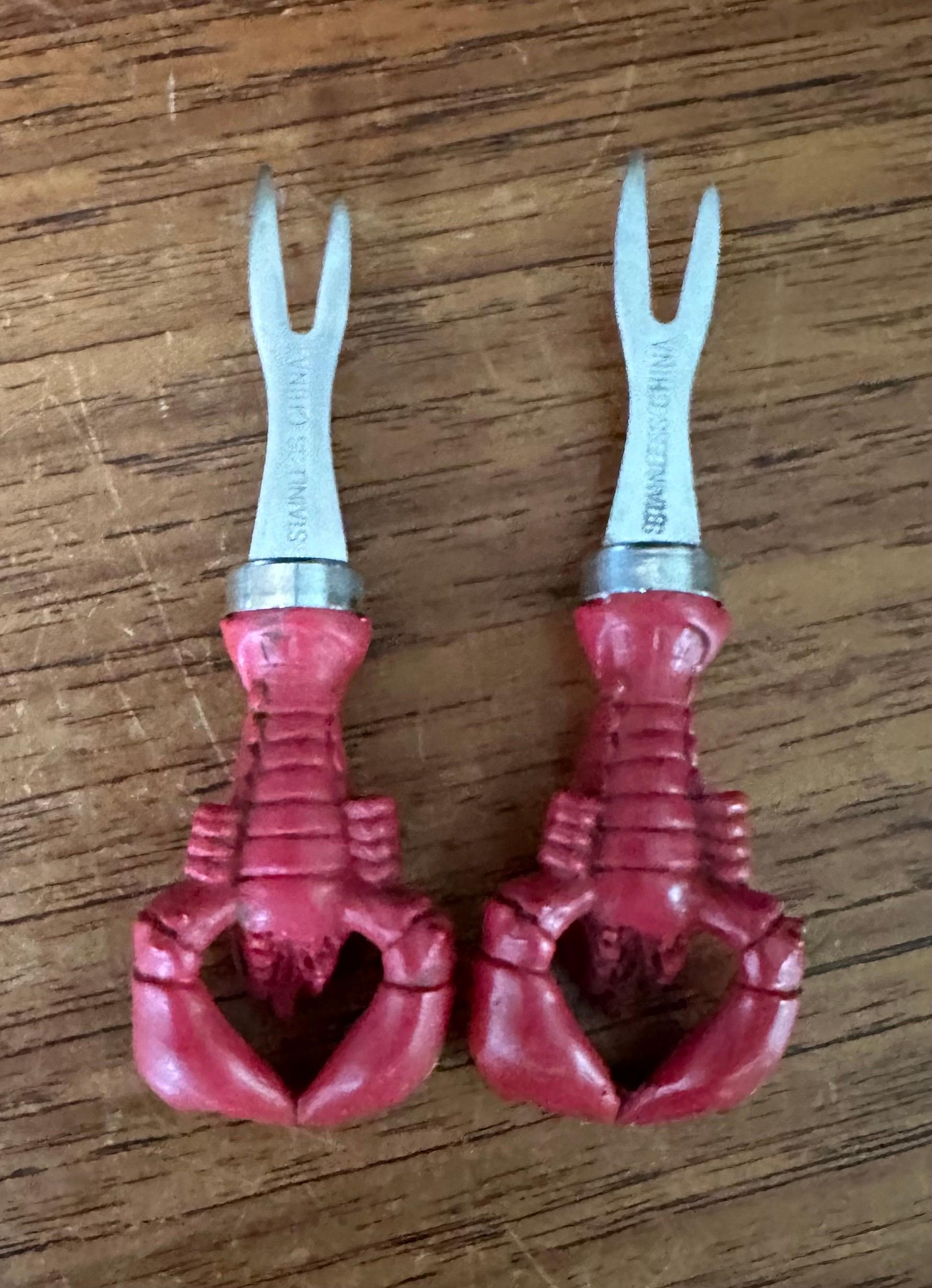 Set di otto forchette per aragosta / conchiglia di pesce in vendita 3