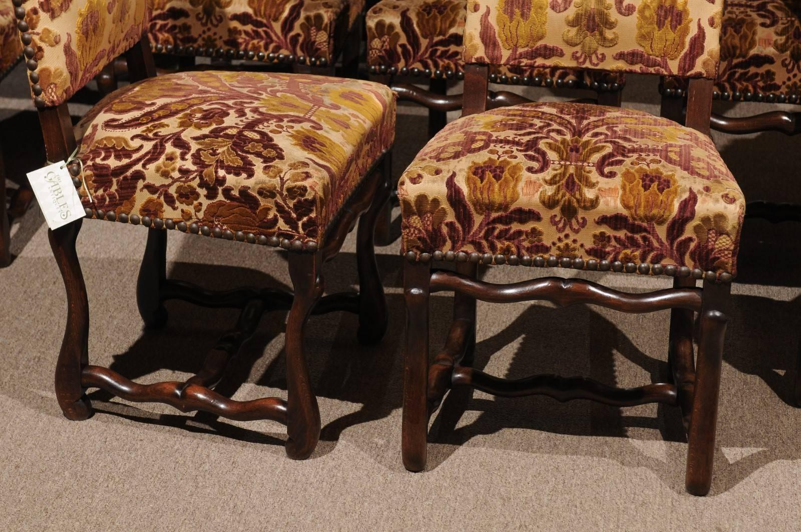 Set of Eight Louis XIII Style Chairs from France In Good Condition For Sale In Atlanta, GA