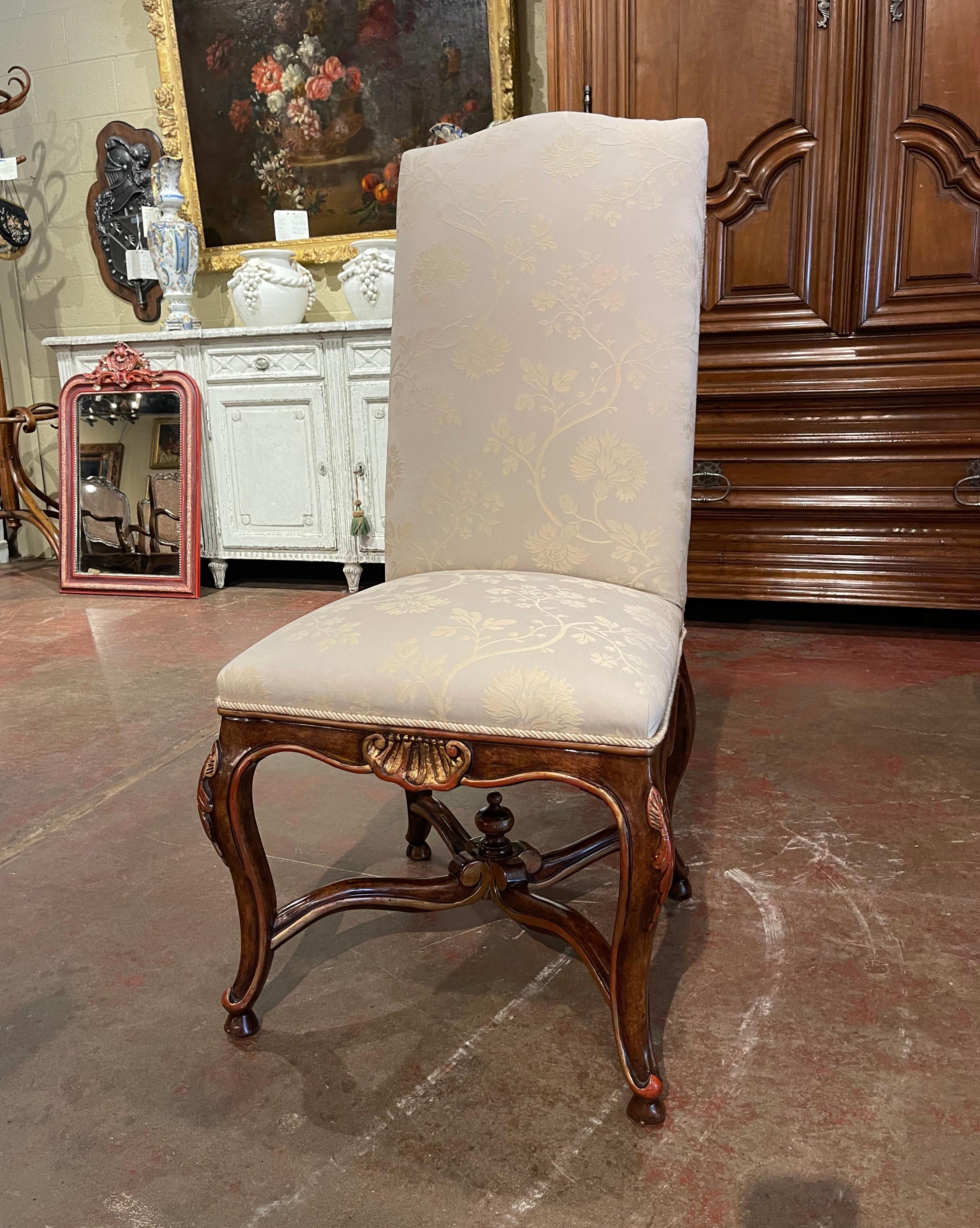 Set of Eight Louis XV Style Carved Walnut Dining Chairs from Minton-Spidell 3