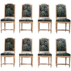 Set of Eight Louis XV Style Chairs, 1950s