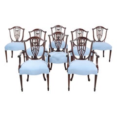 Set of Eight Mahogany Dining Room Chairs