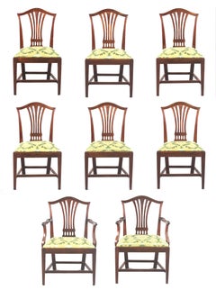 Set of Eight Mahogany Georgian Dining Chairs