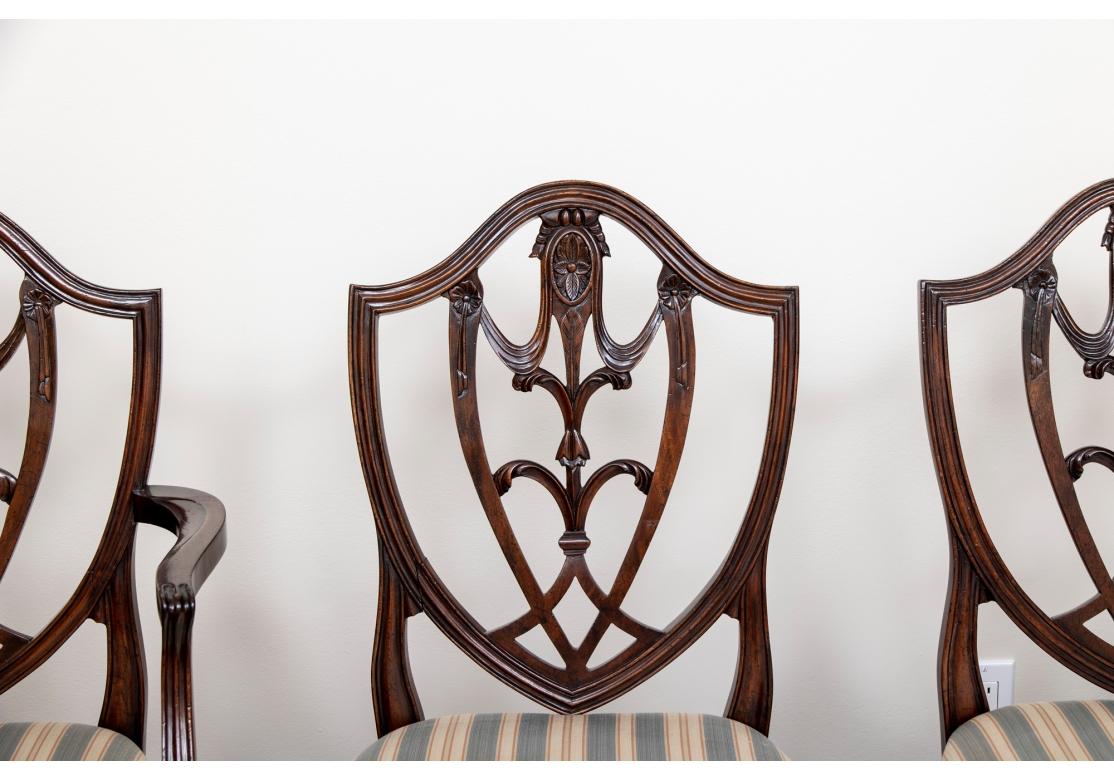 Federal Set of Eight Mahogany Shield Back Dining Chairs from Bevan Funnell