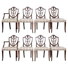 Set of Eight Mahogany Shield Back Dining Chairs from Bevan Funnell