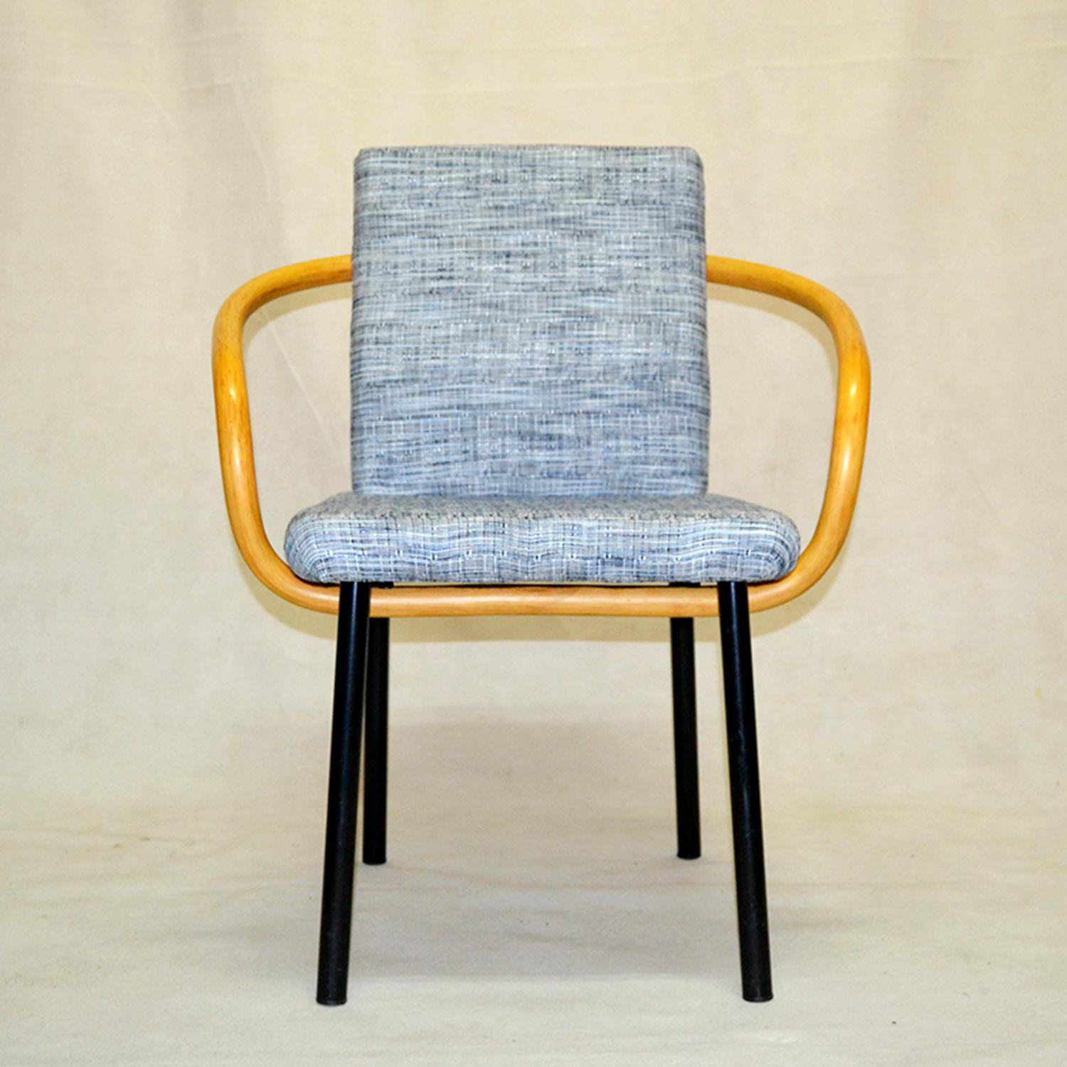Italian Set of Eight Mandarin Chairs by Ettore Sottsass Edited by Knoll, 1980s, Italy For Sale