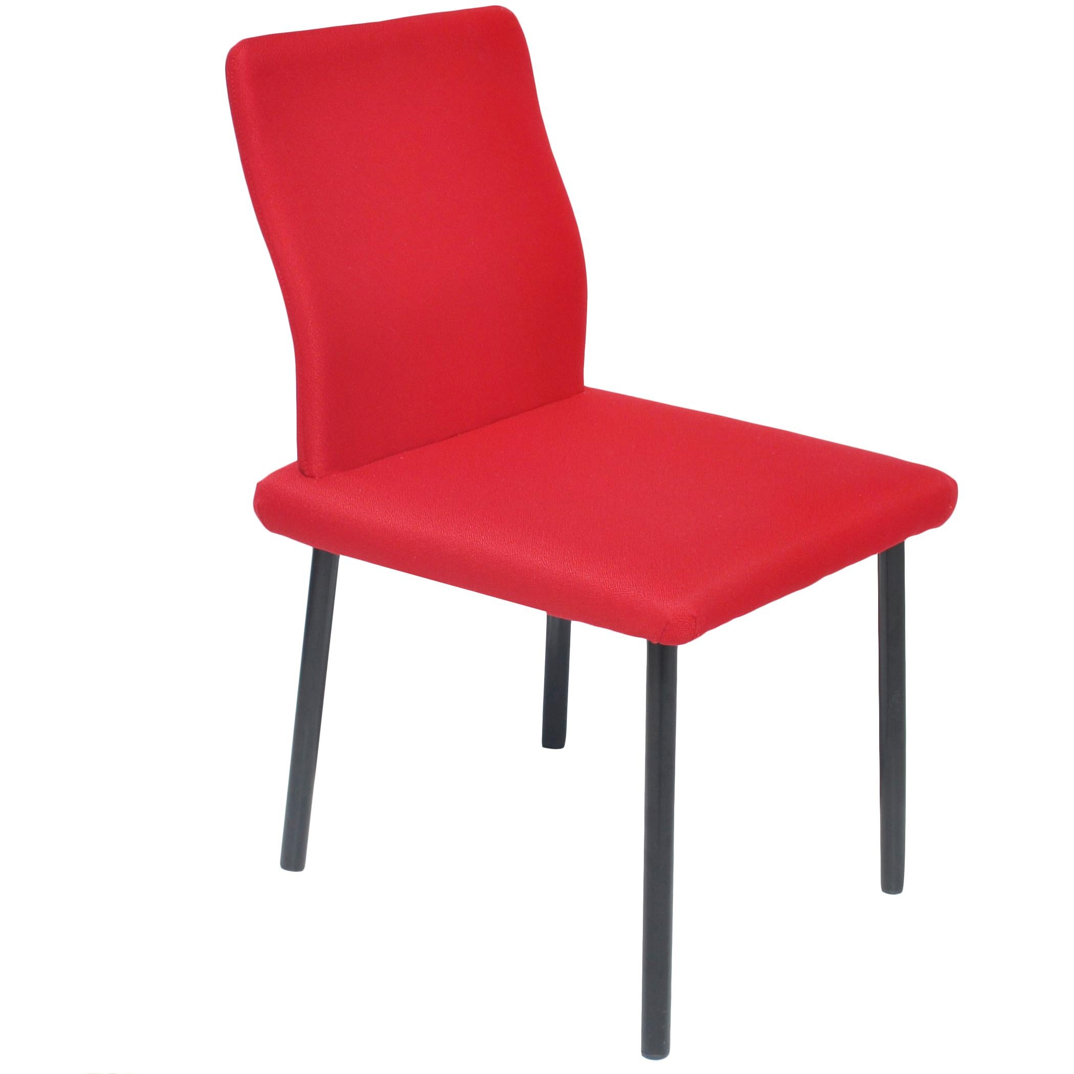 Postmoderne Ensemble de huit chaises de salle à manger mandarines conçues par Ettore Sottsass pour Knoll  en vente