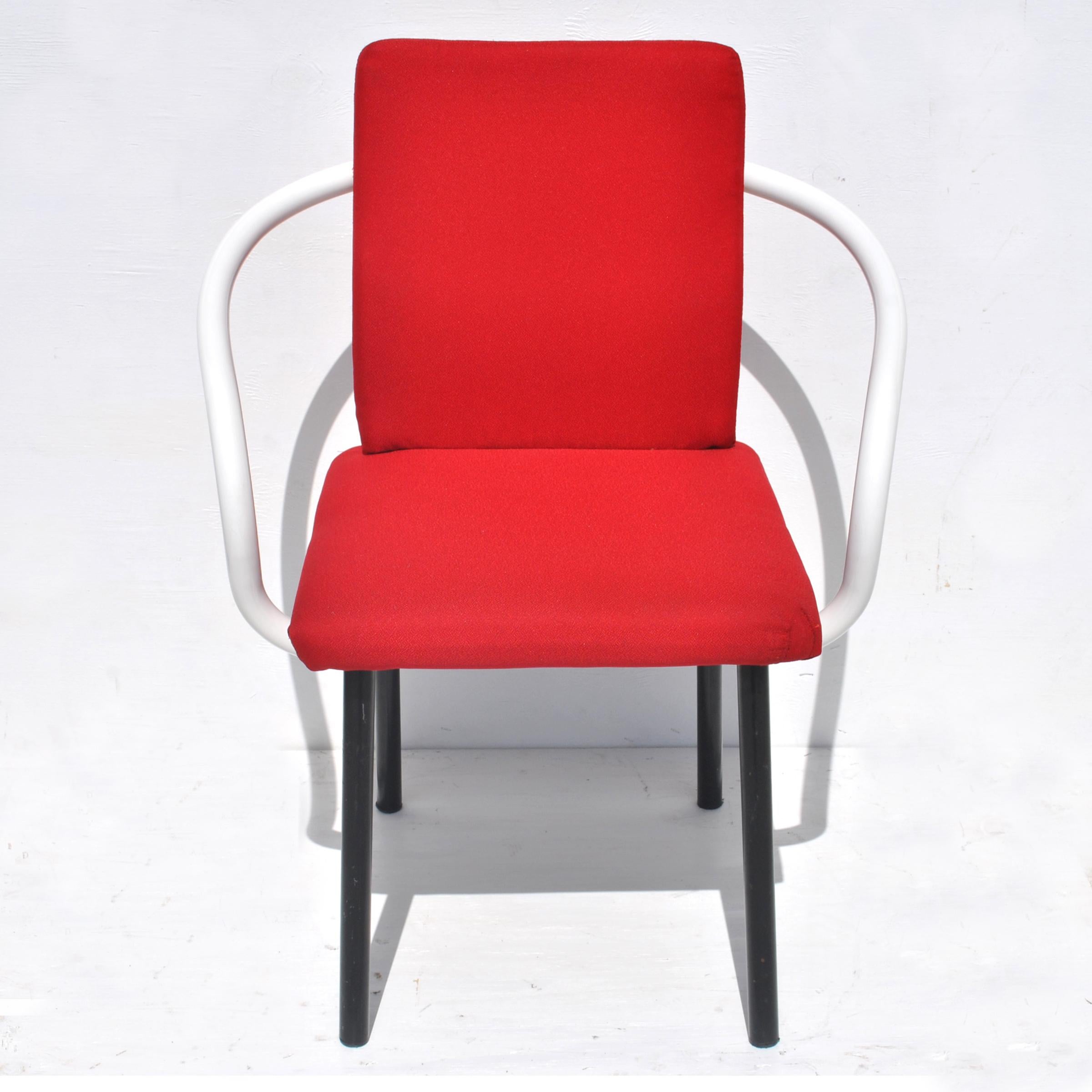 Metal Set of Eight Mandarin Dining Chairs Designed by Ettore Sottsass for Knoll For Sale