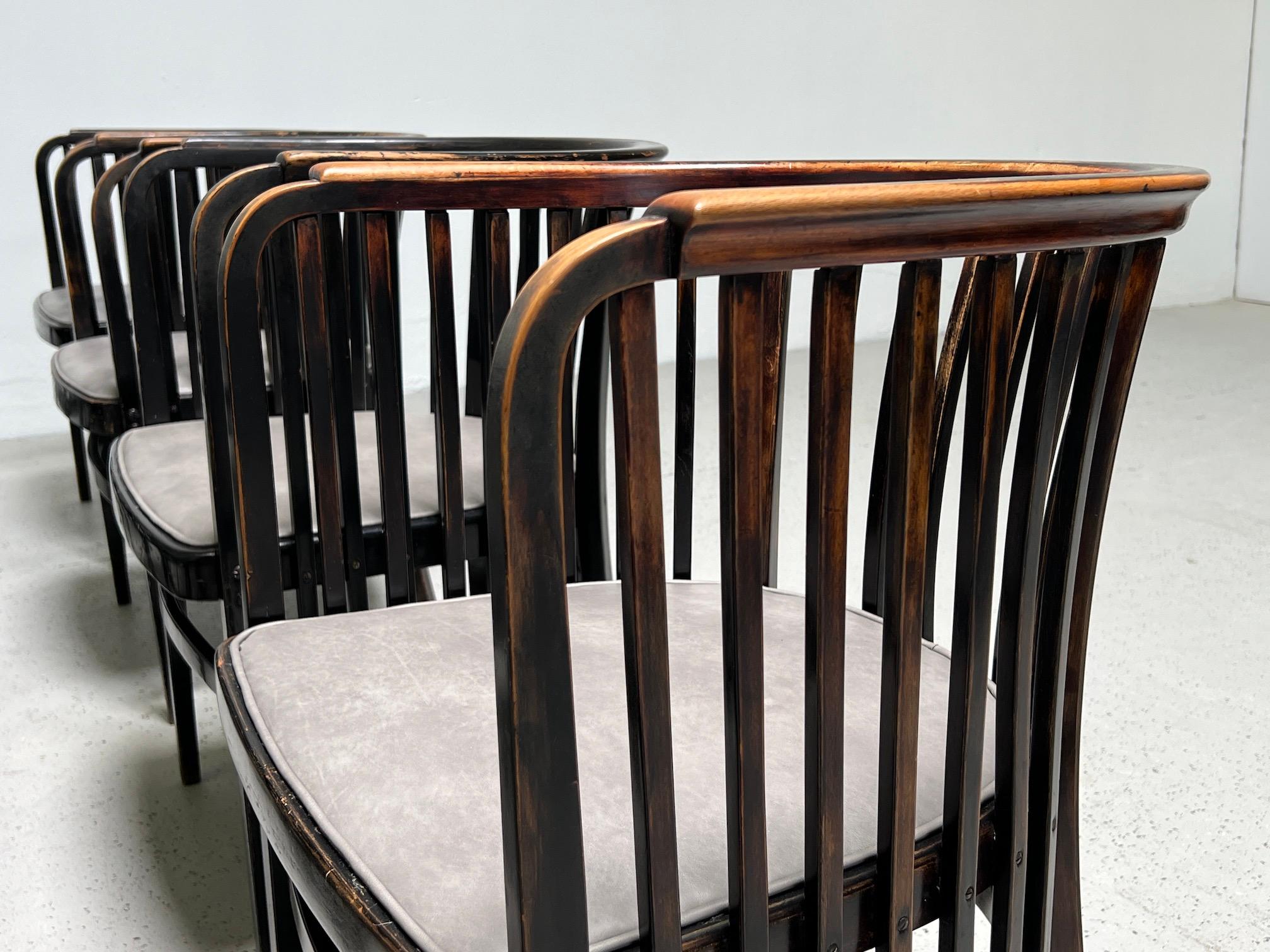 Set of Eight Marcel Kammerer Dining Chairs for Gebruder Thonet 8