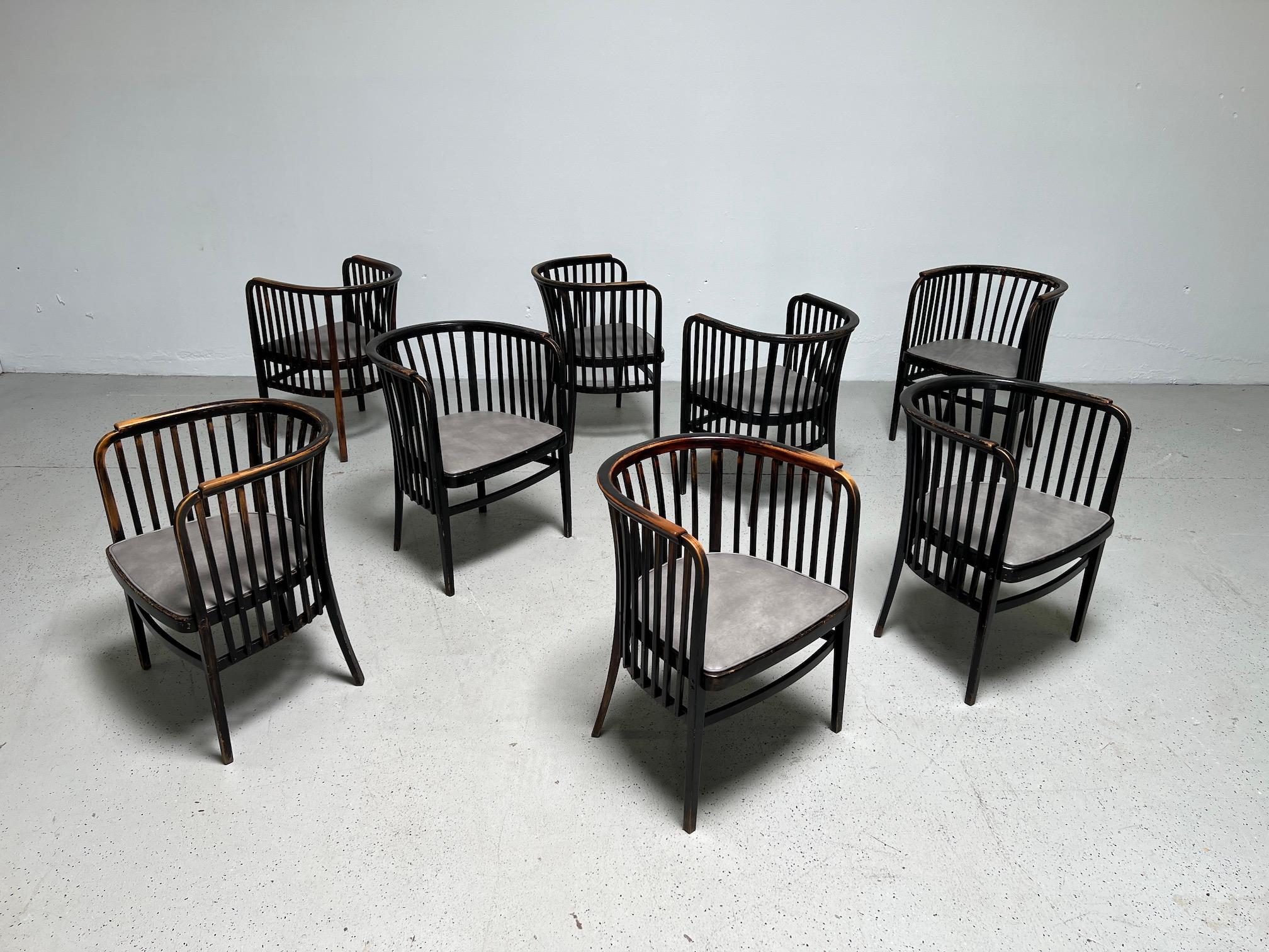 Set of Eight Marcel Kammerer Dining Chairs for Gebruder Thonet In Good Condition In Dallas, TX