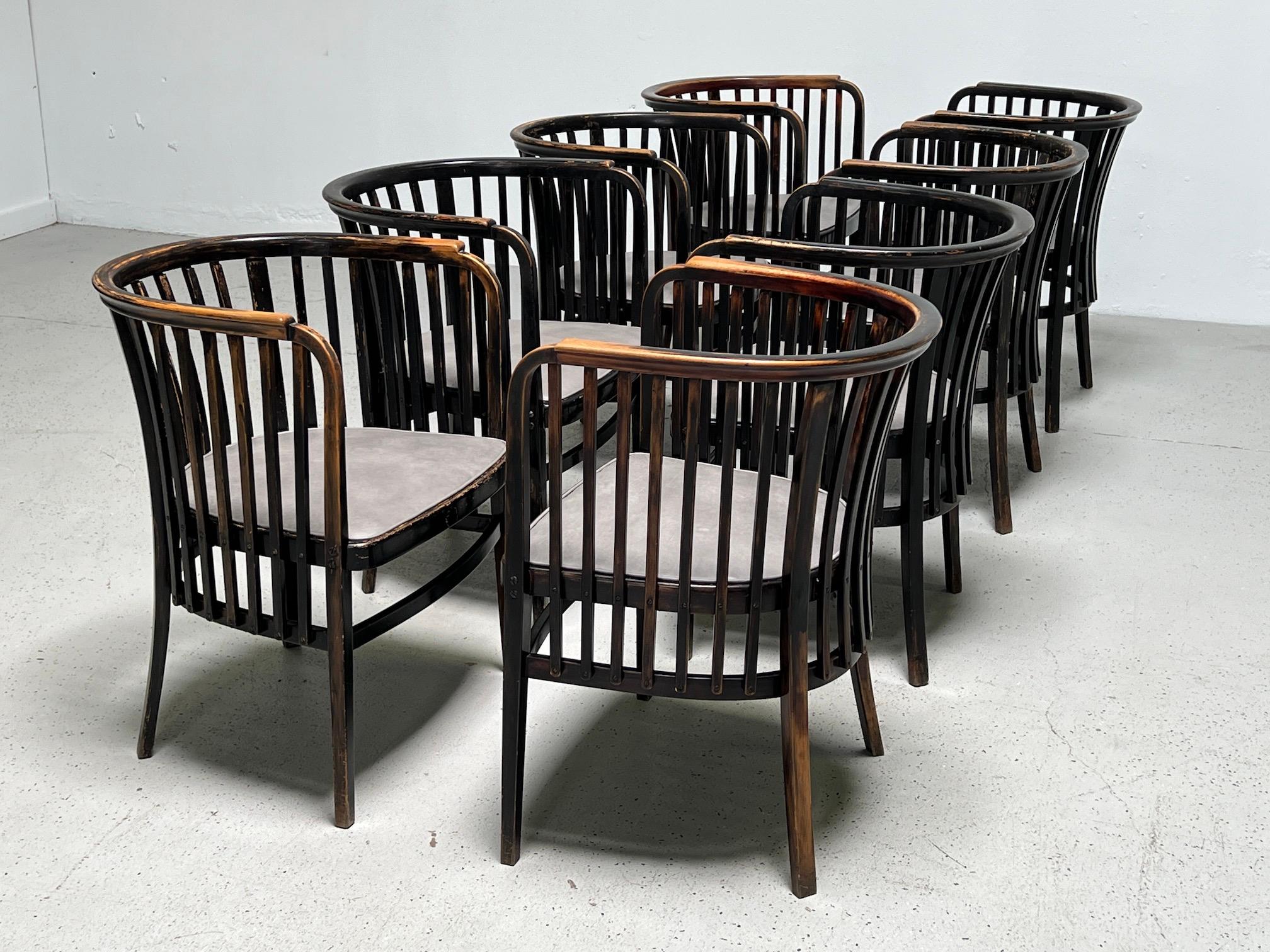 Wood Set of Eight Marcel Kammerer Dining Chairs for Gebruder Thonet