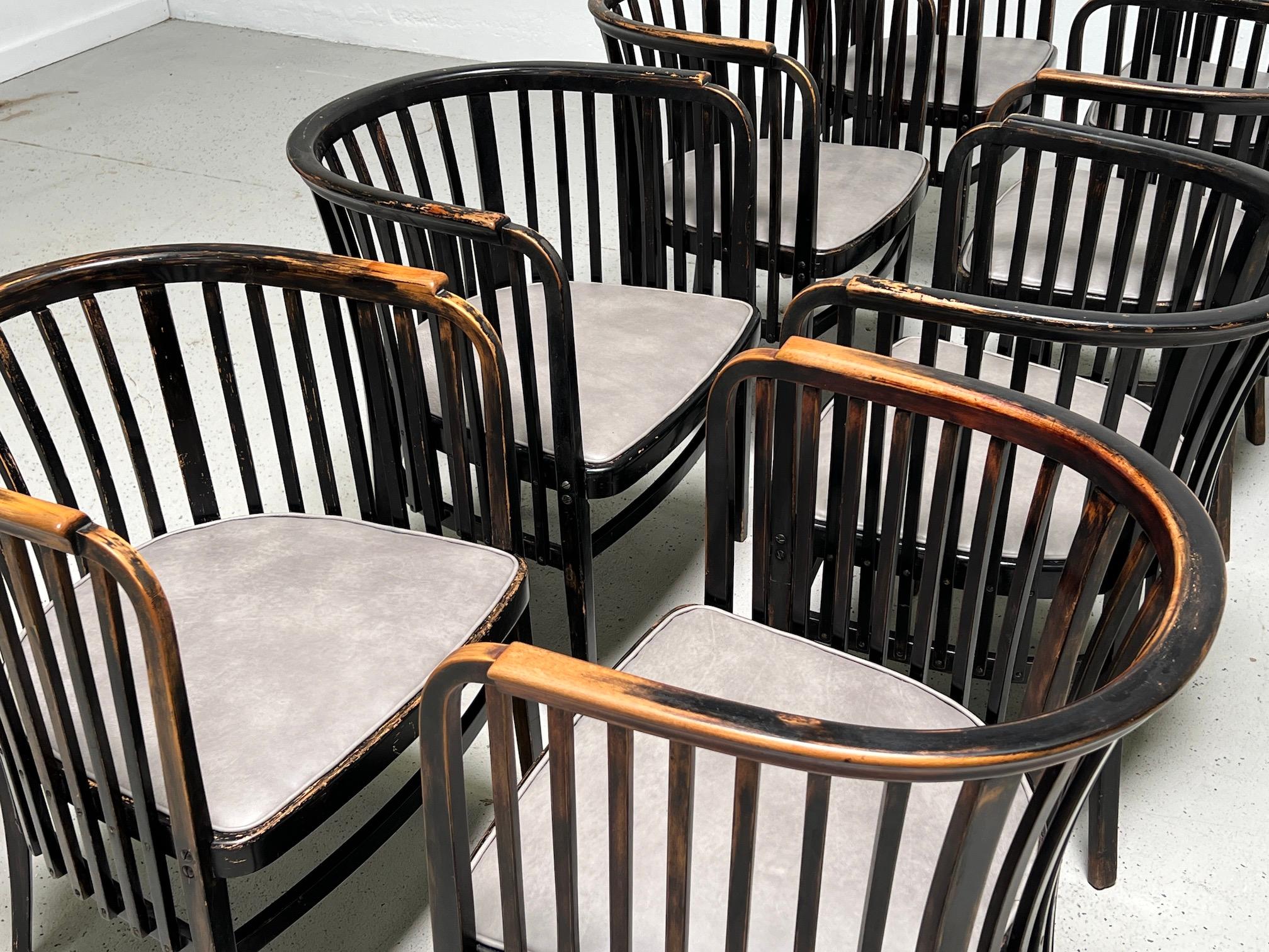 Set of Eight Marcel Kammerer Dining Chairs for Gebruder Thonet 2