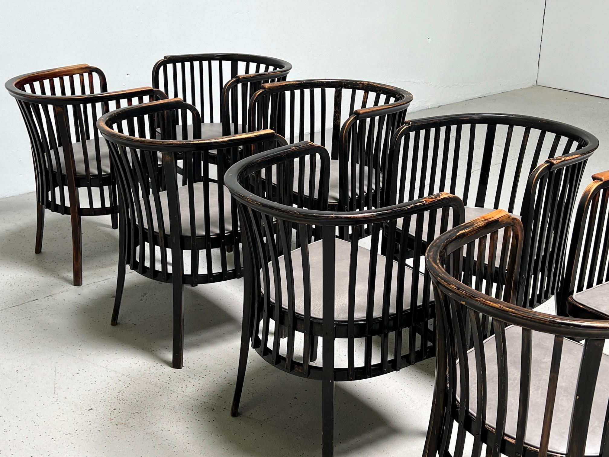 Set of Eight Marcel Kammerer Dining Chairs for Gebruder Thonet 4