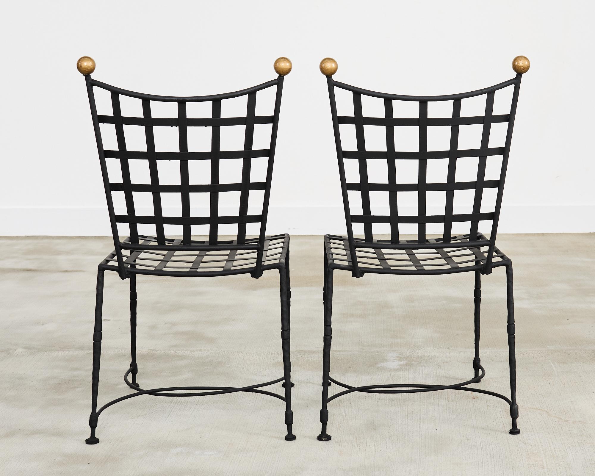 Set of Eight Mario Papperzini for Salterini Garden Dining Chairs 3