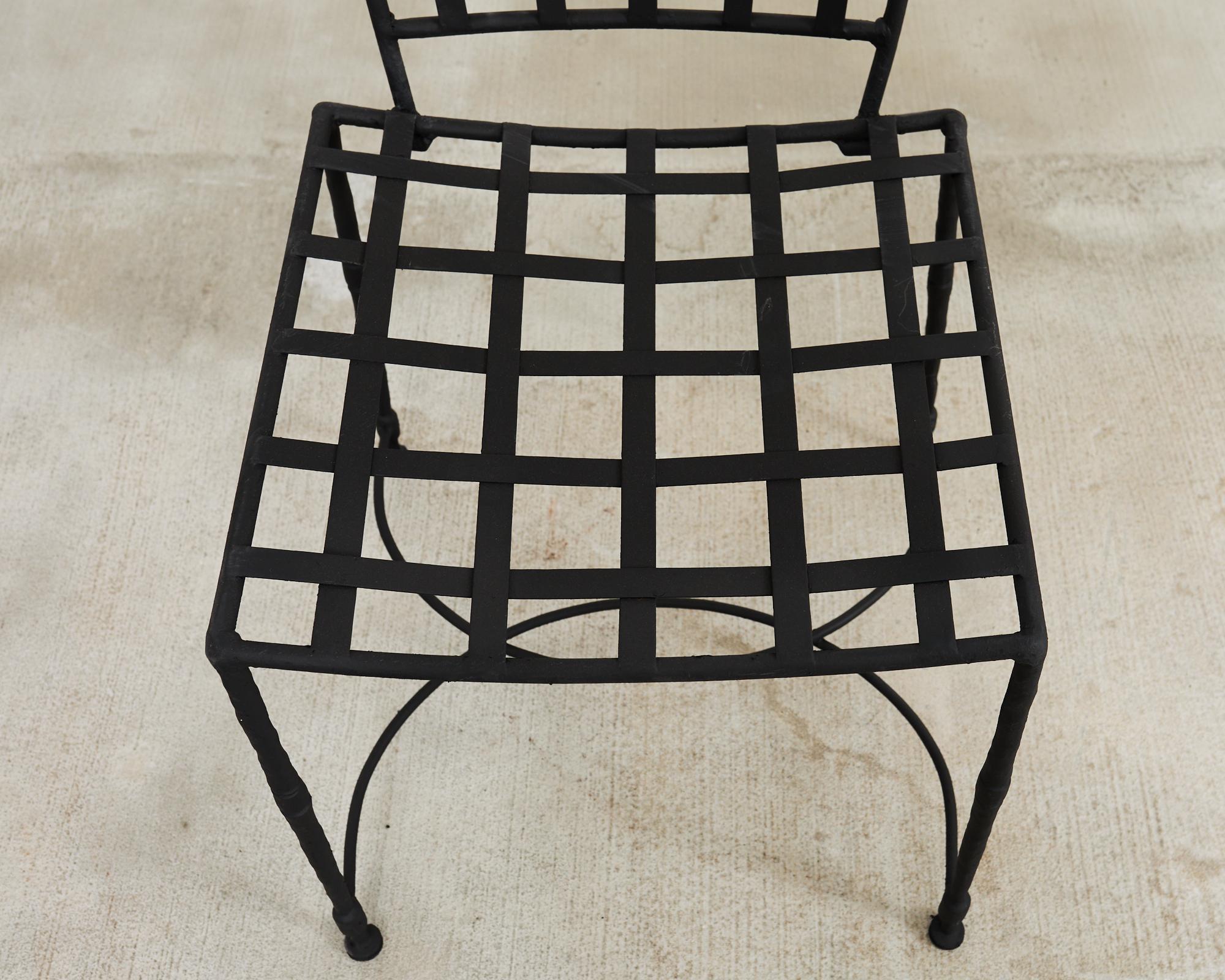 Set of Eight Mario Papperzini for Salterini Garden Dining Chairs 11