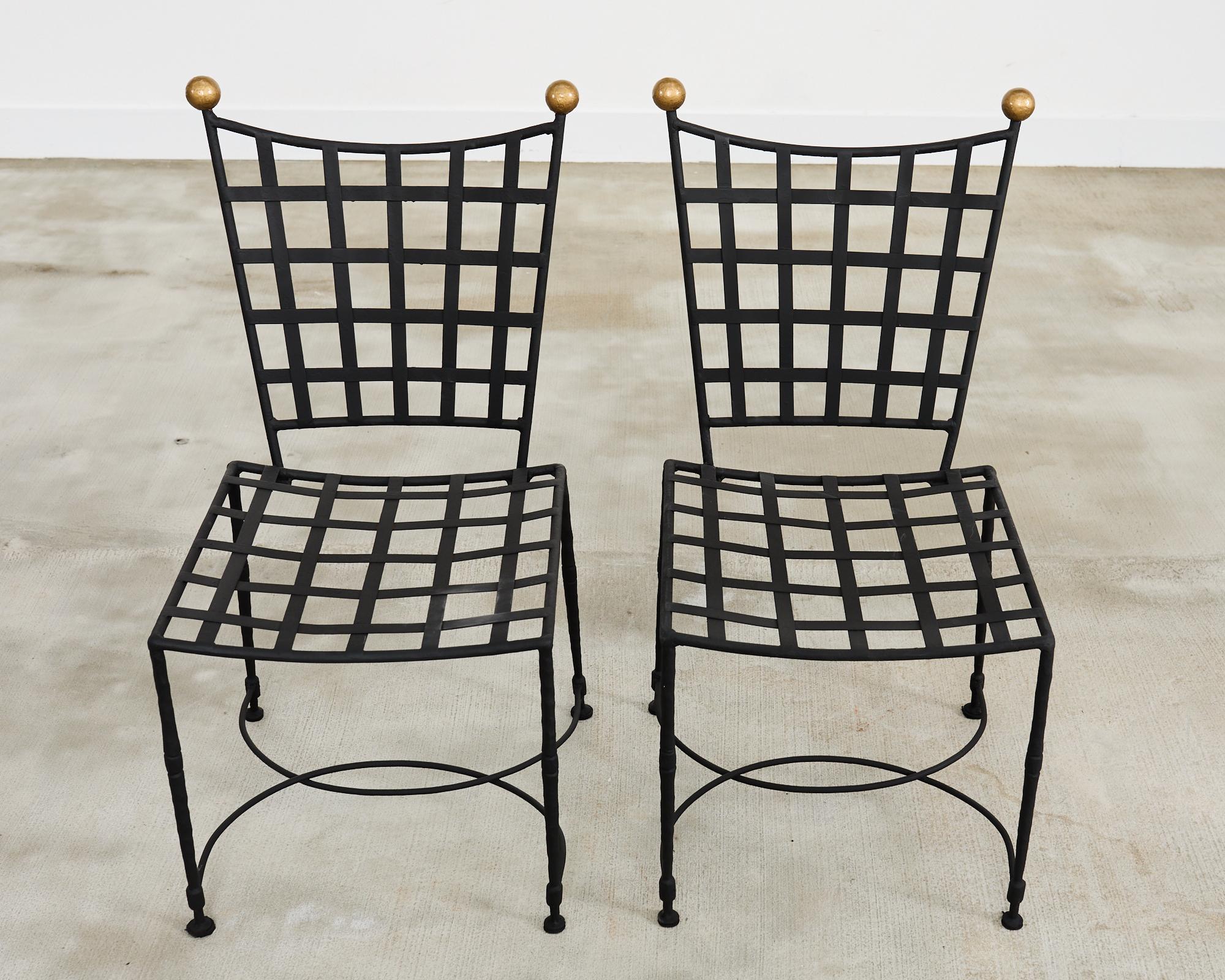 Set of Eight Mario Papperzini for Salterini Garden Dining Chairs In Good Condition In Rio Vista, CA