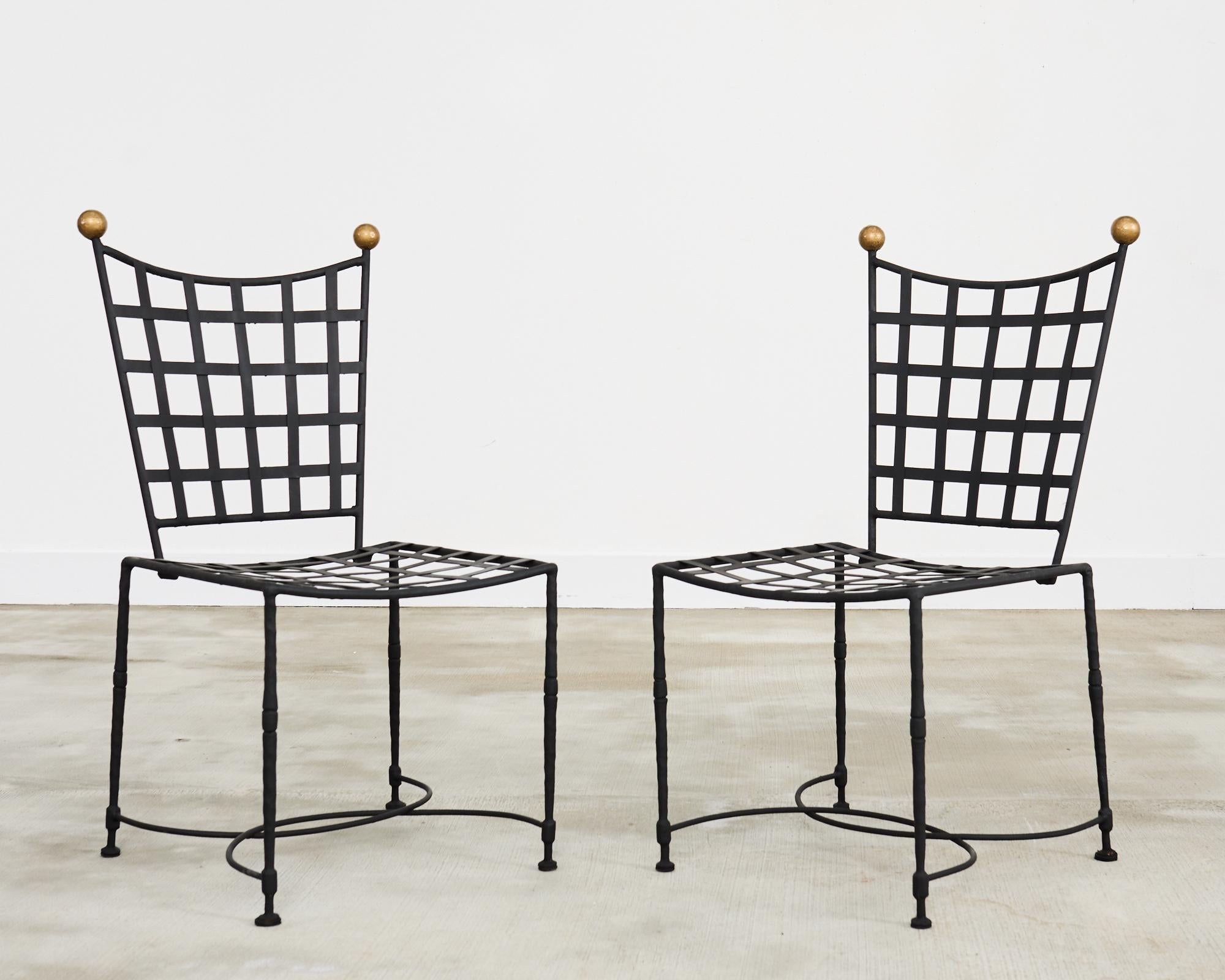 20th Century Set of Eight Mario Papperzini for Salterini Garden Dining Chairs