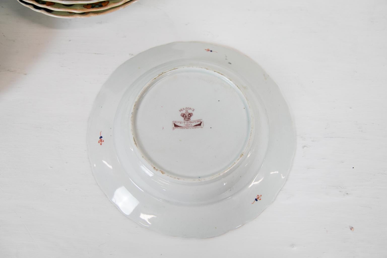 Set von acht Suppentellern aus Eisenstein von Mason's Ironstone 4