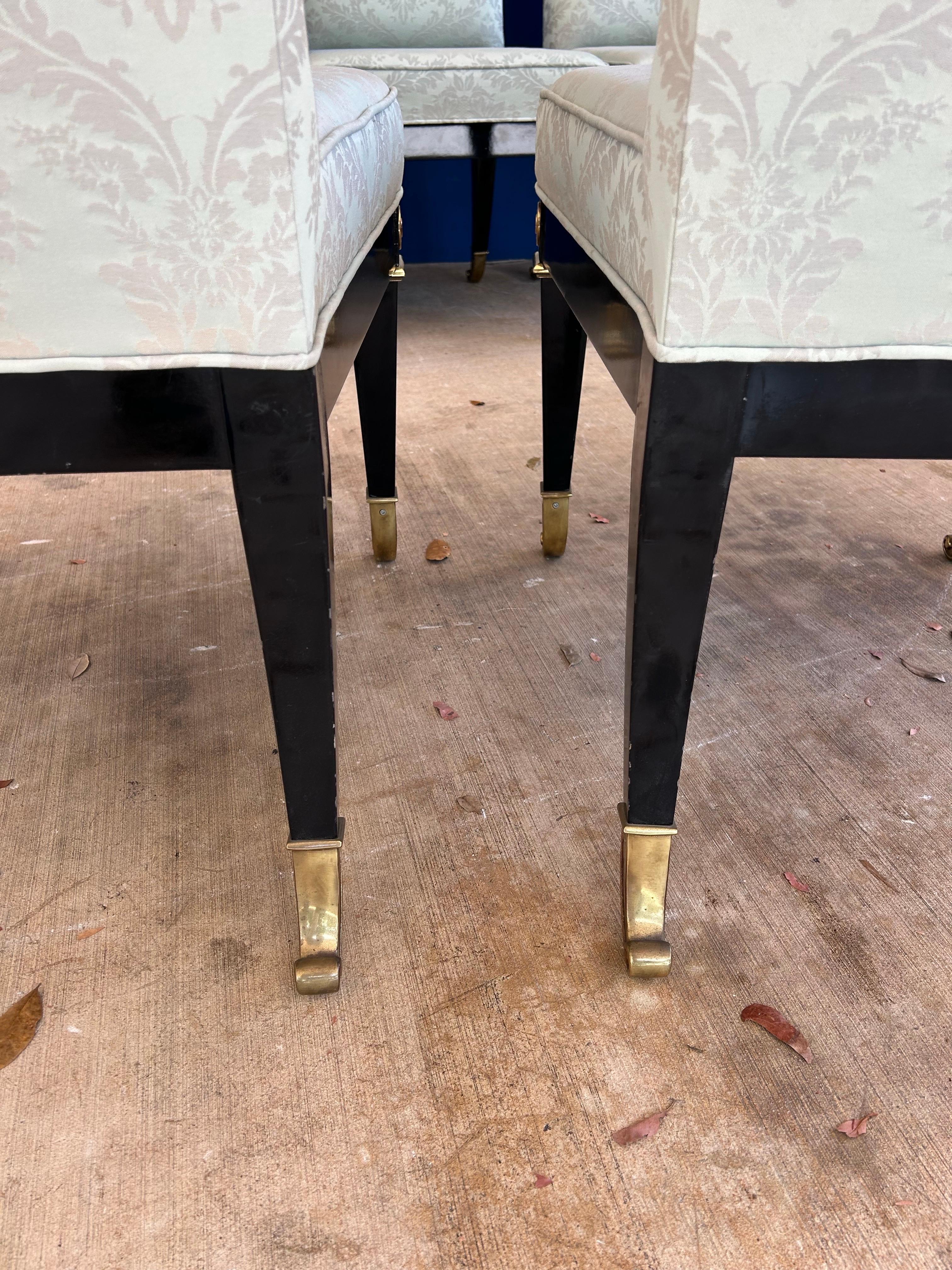Set of eight Mastercraft neoclassical dining chairs For Sale 2