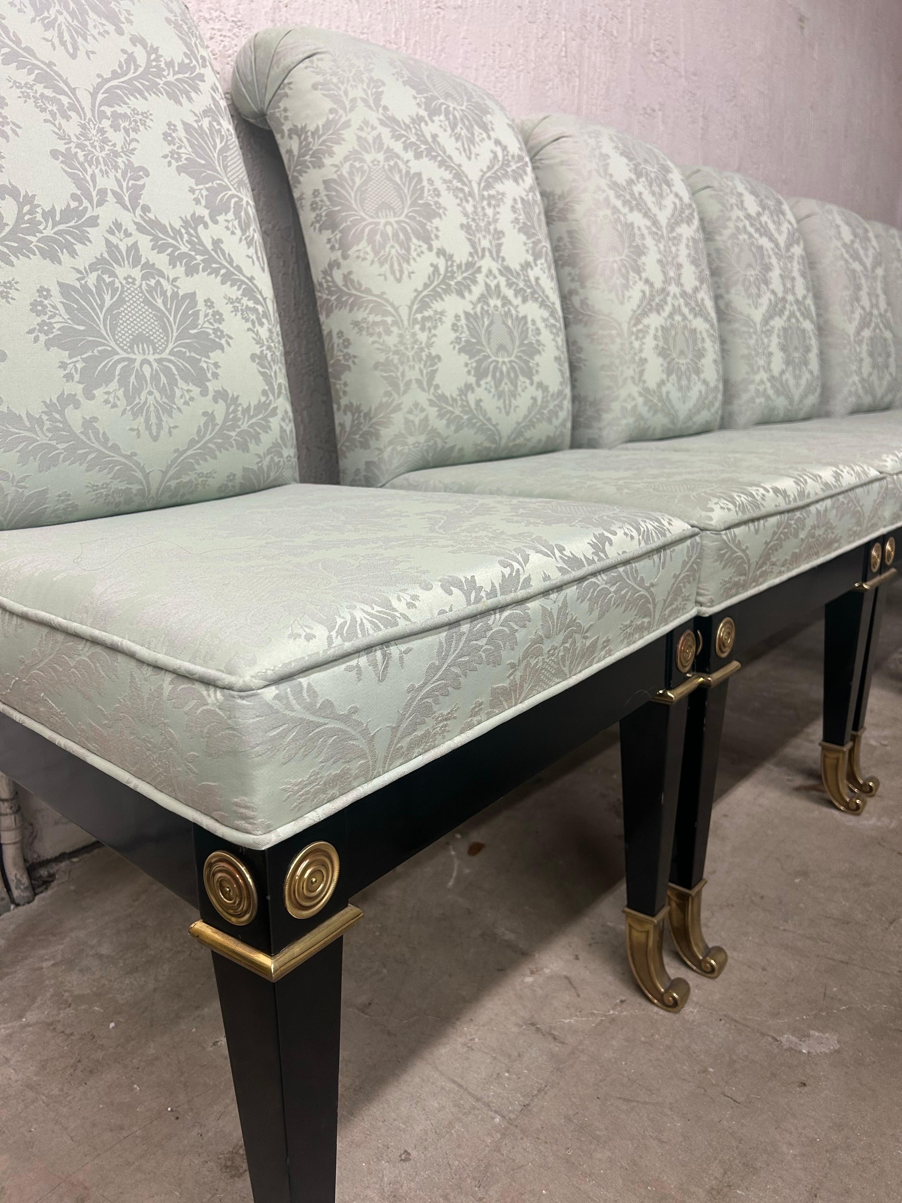 Set of eight Mastercraft neoclassical dining chairs For Sale 6