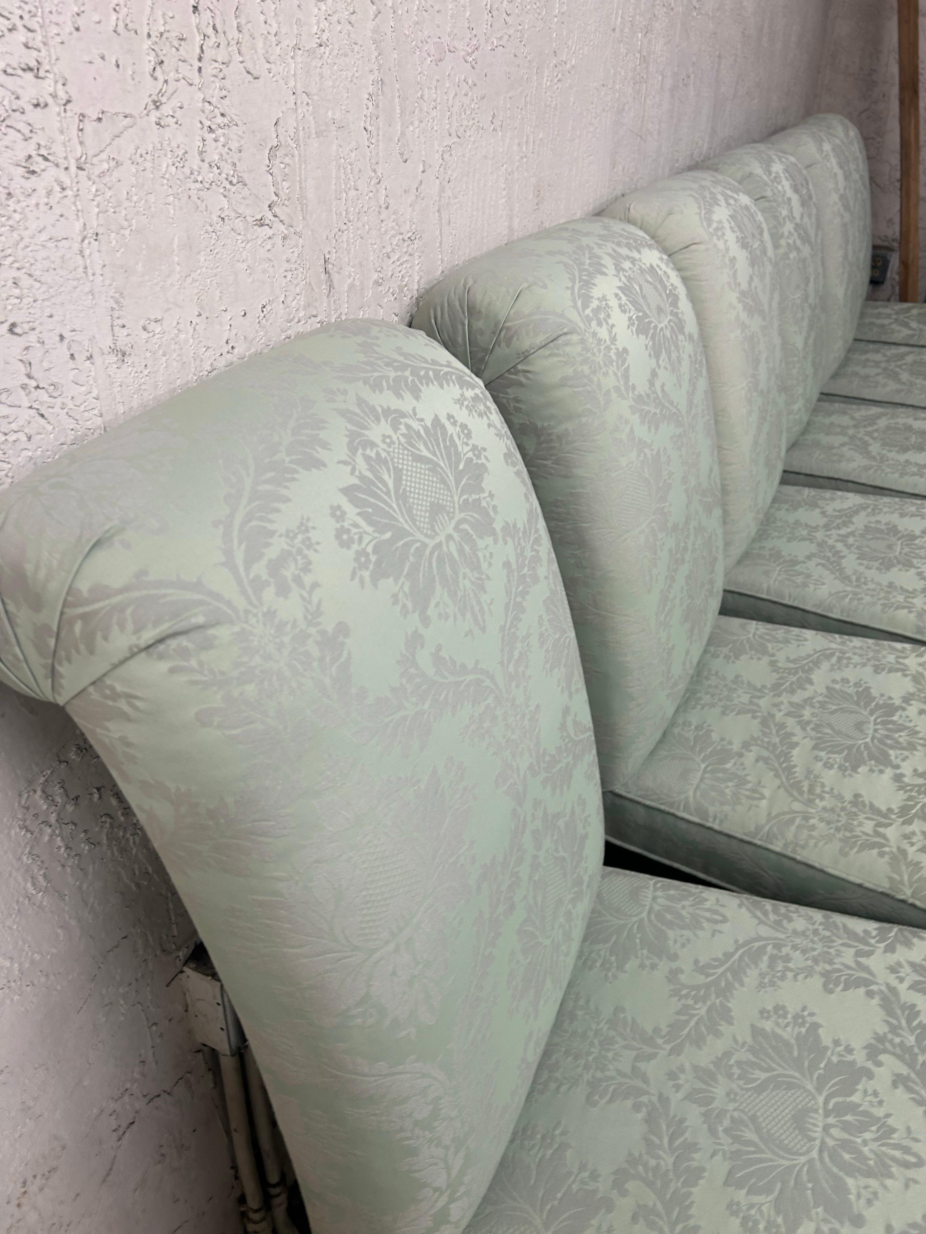 Lacquered Set of eight Mastercraft neoclassical dining chairs For Sale