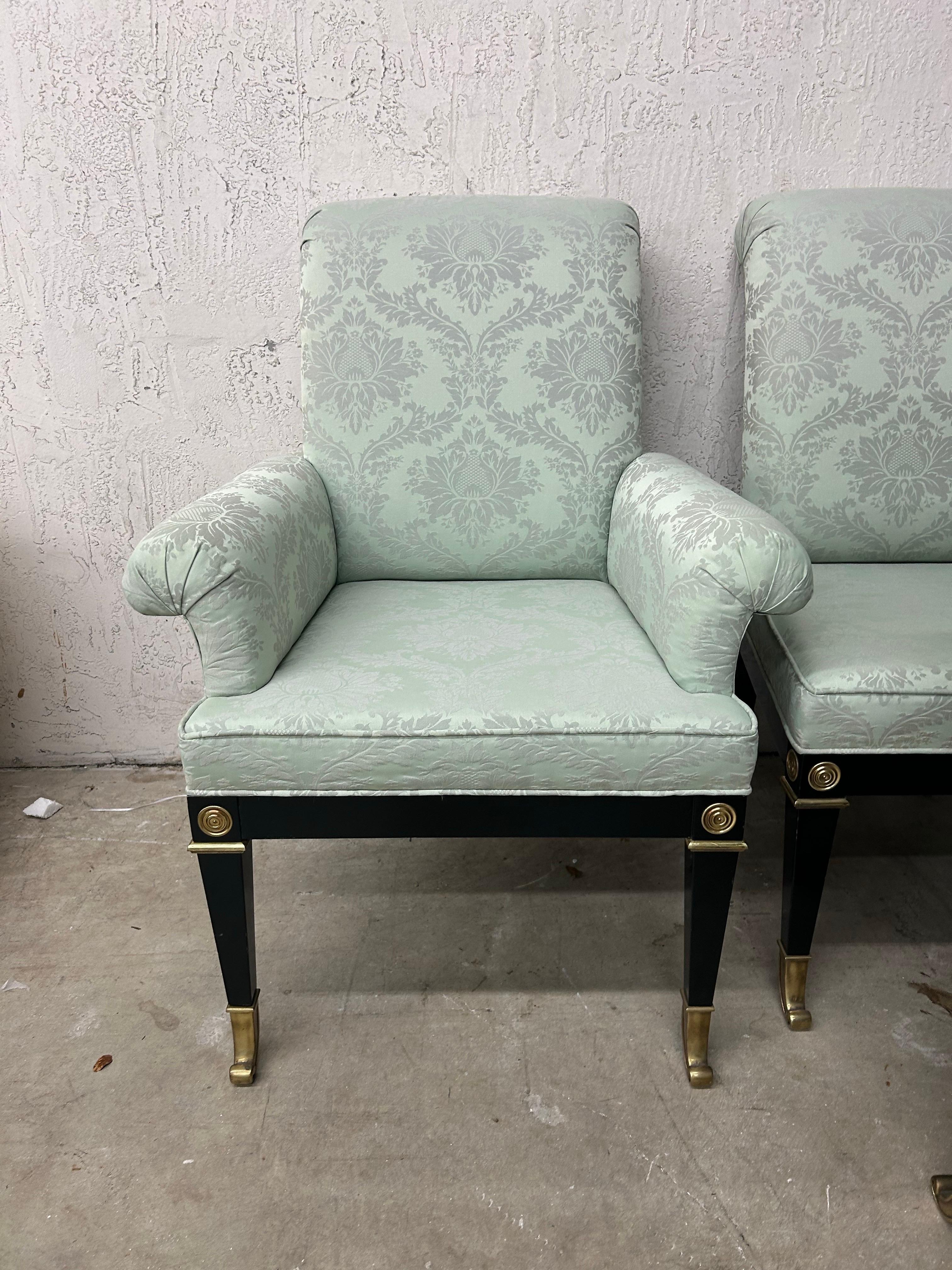 Set of eight Mastercraft neoclassical dining chairs In Good Condition For Sale In West Palm Beach, FL