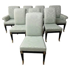 Set of eight Mastercraft neoclassical dining chairs
