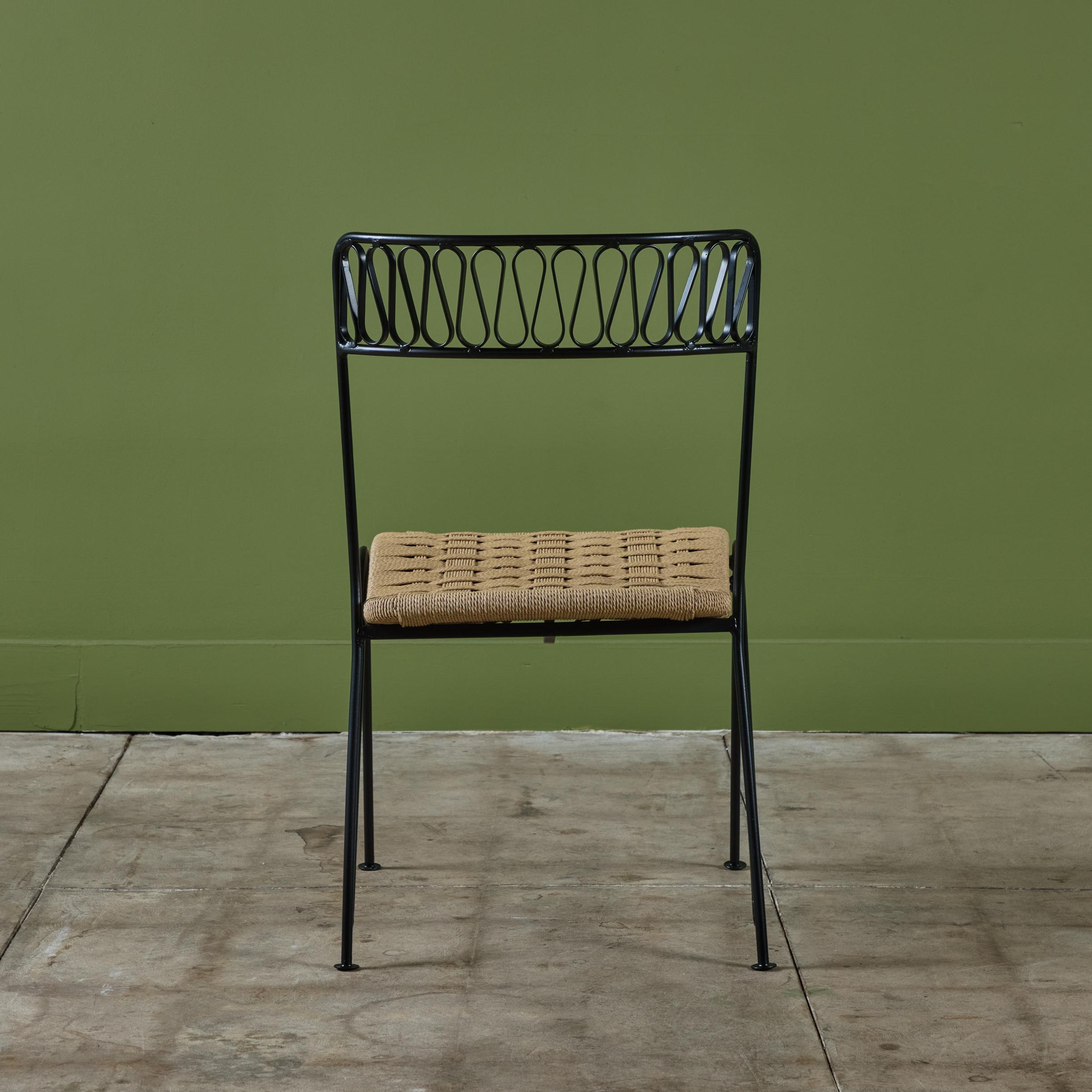 Set di otto sedie da giardino 