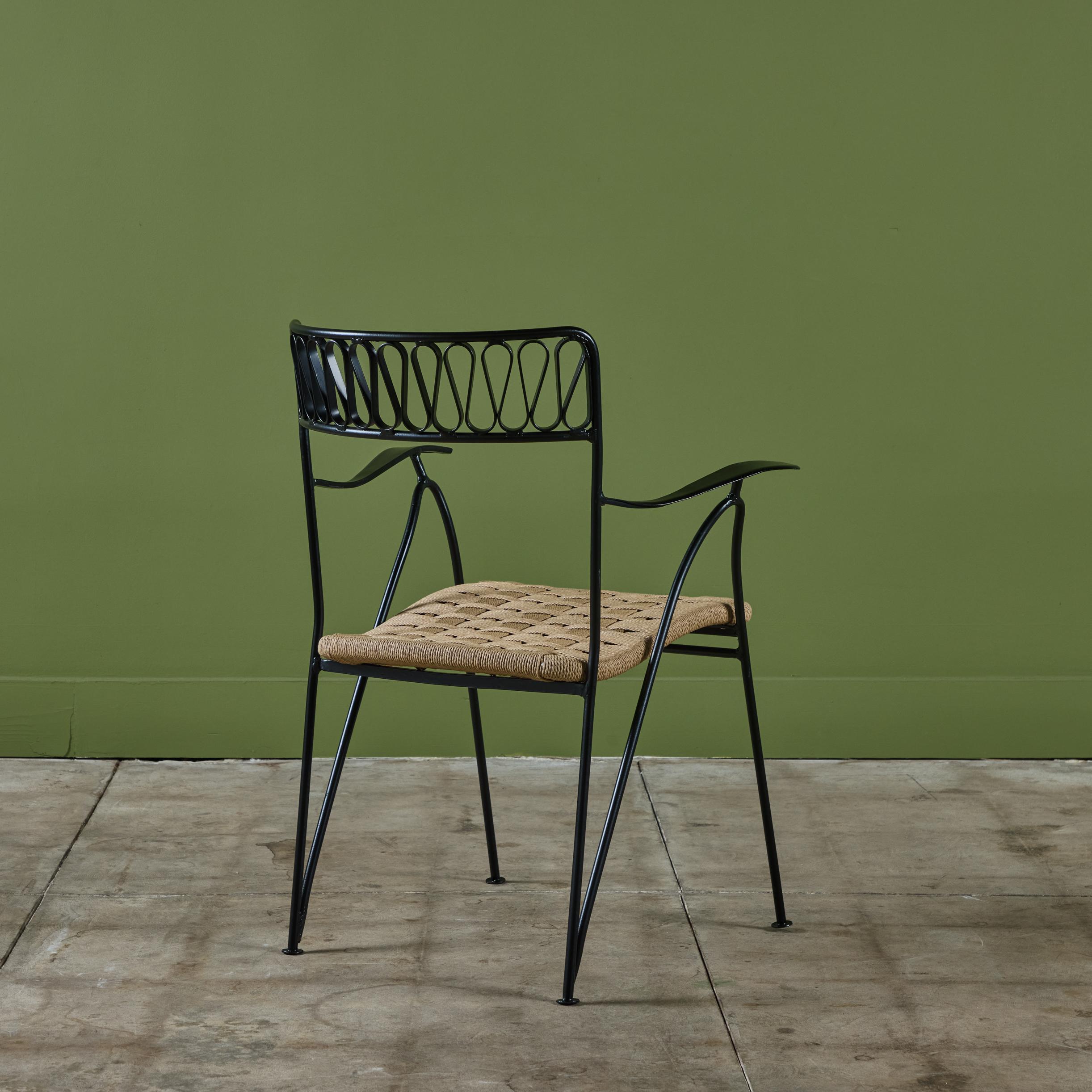 Set di otto sedie da giardino 