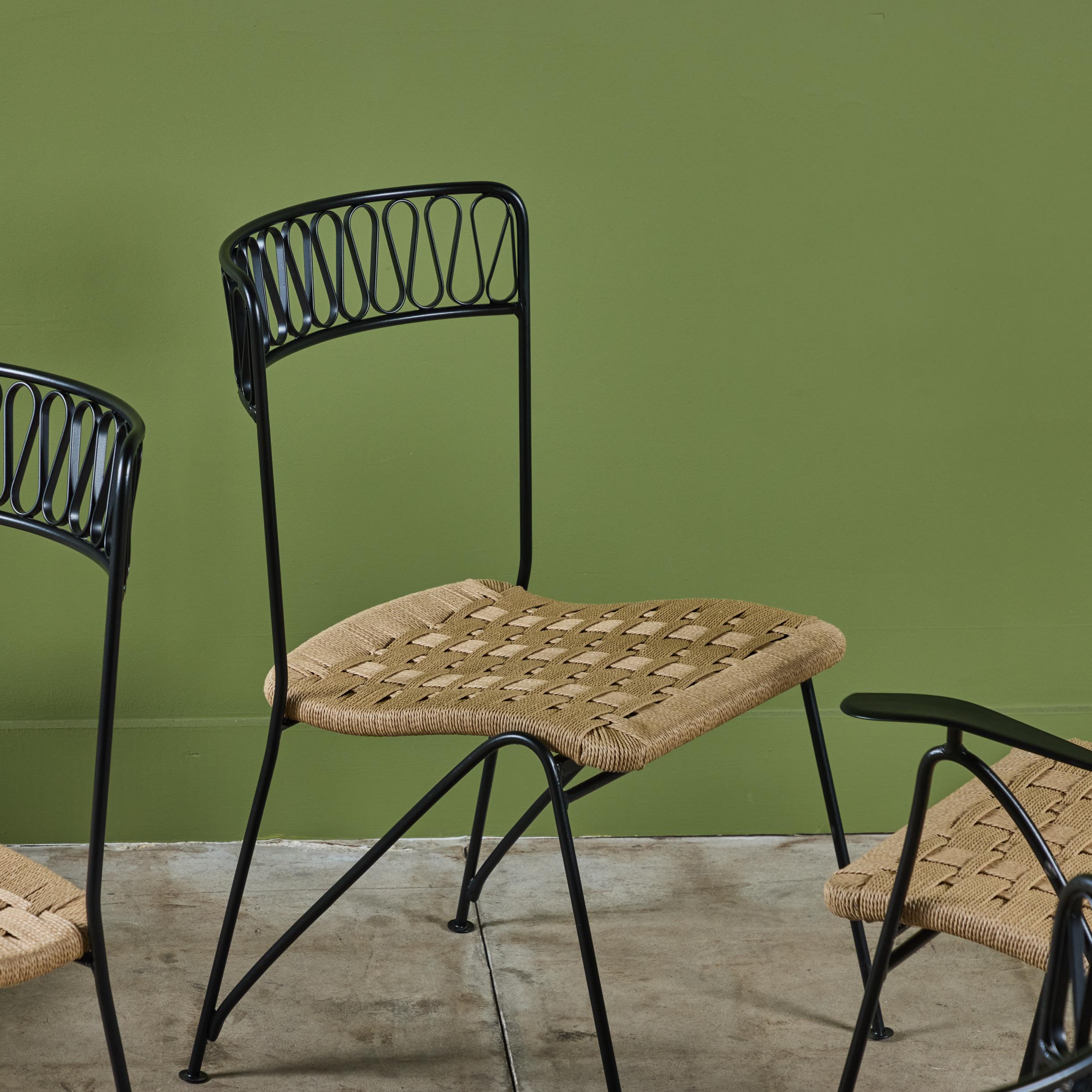 Set di otto sedie da giardino 