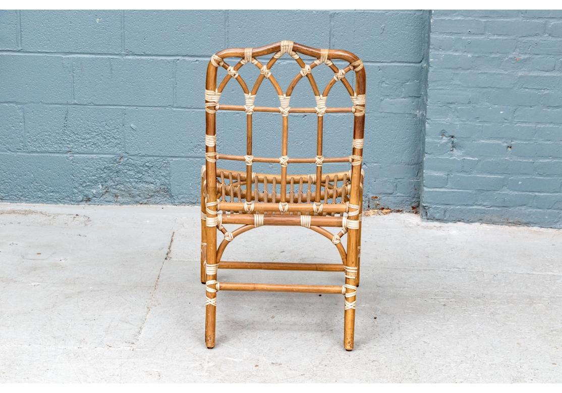 Set Of Eight McGuire Rattan Dining Chairs Including 2 Arm & 6 Side Chairs 5