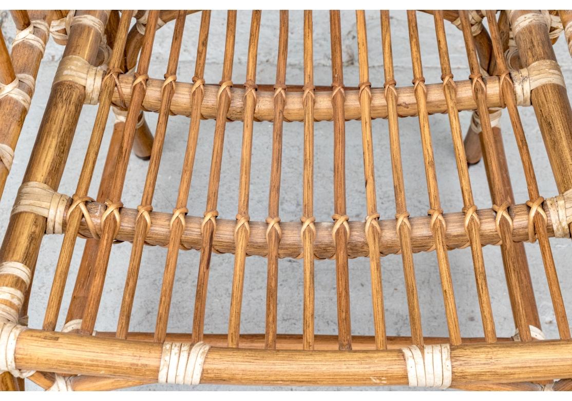 Set Of Eight McGuire Rattan Dining Chairs Including 2 Arm & 6 Side Chairs 9